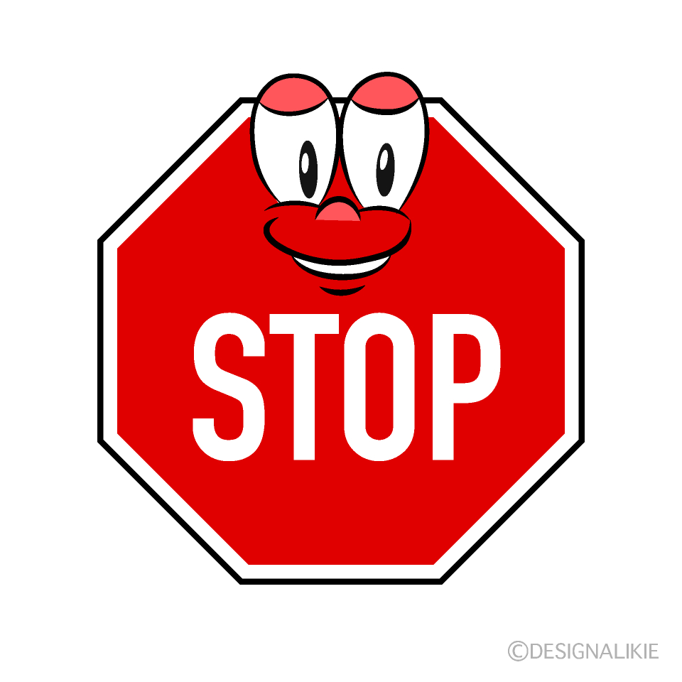 Free Stop Sign Cartoon Character Clipart | Charatoon for Printable Stop Sign Clip Art Free