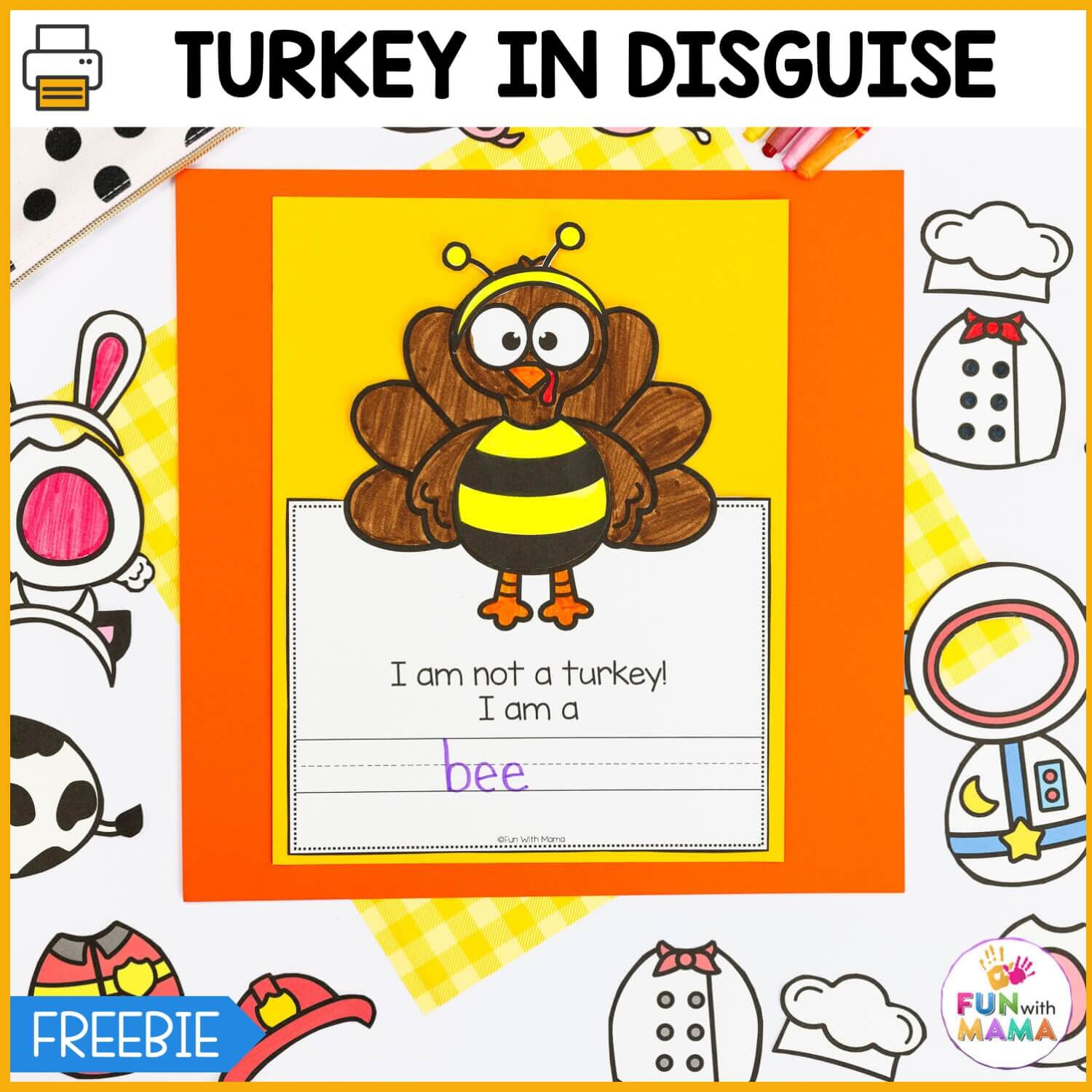 Free Turkey In Disguise Project Template for Free Printable Disguise Turkey Template