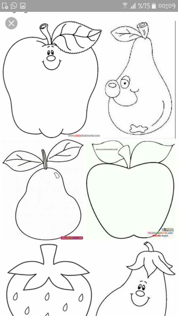 Fruit Cut Out Craft For Kids in Printable Fruit Cut Out Shapes
