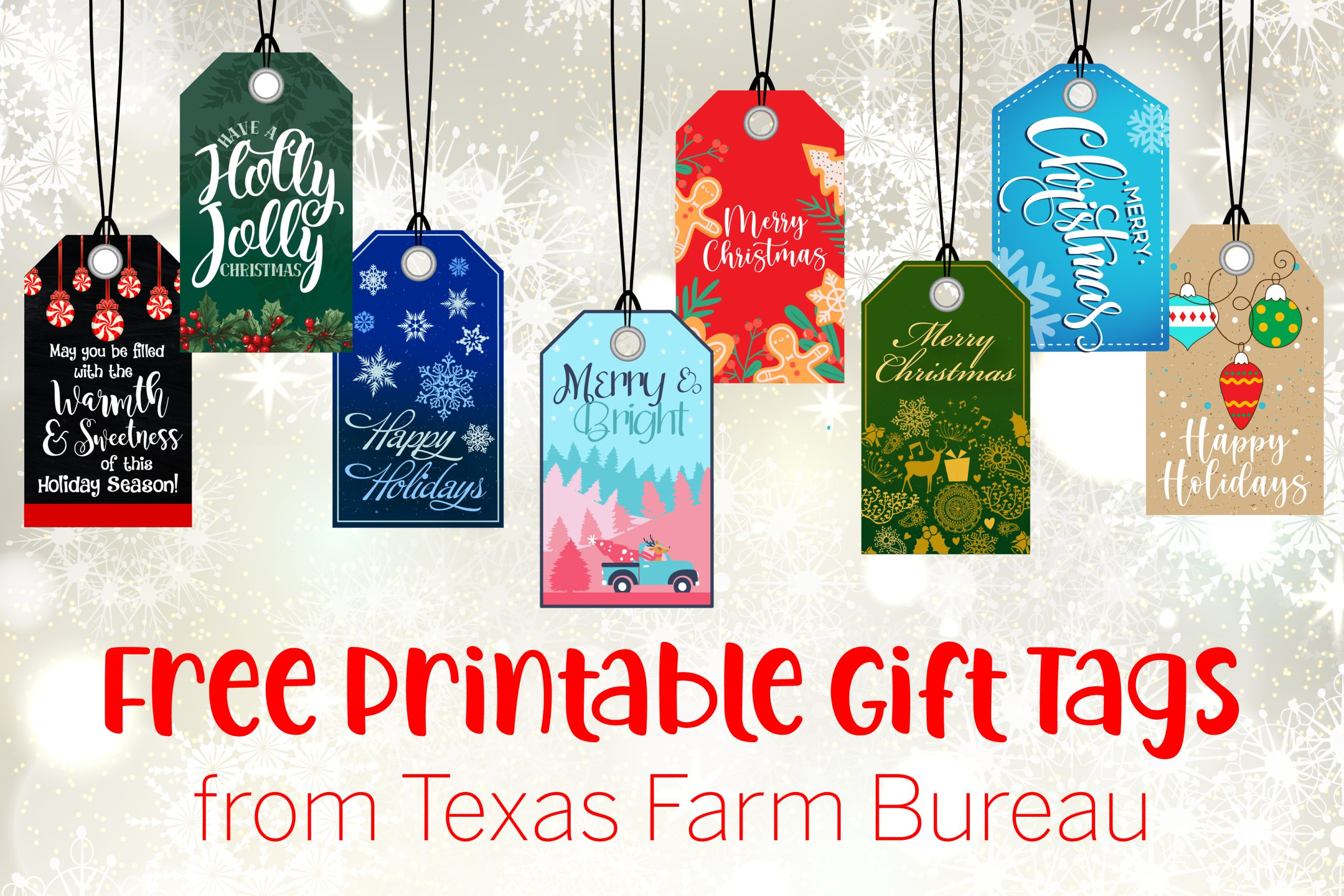 Get Free Printable Gift Tags – Texas Farm Bureau – Table Top intended for Printable Free Gift Tags Christmas