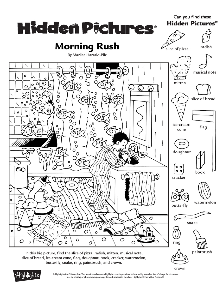 Get Free Printable Hidden Pictures, Puzzle Packets And More On Our inside Free Printable Highlights Hidden Pictures