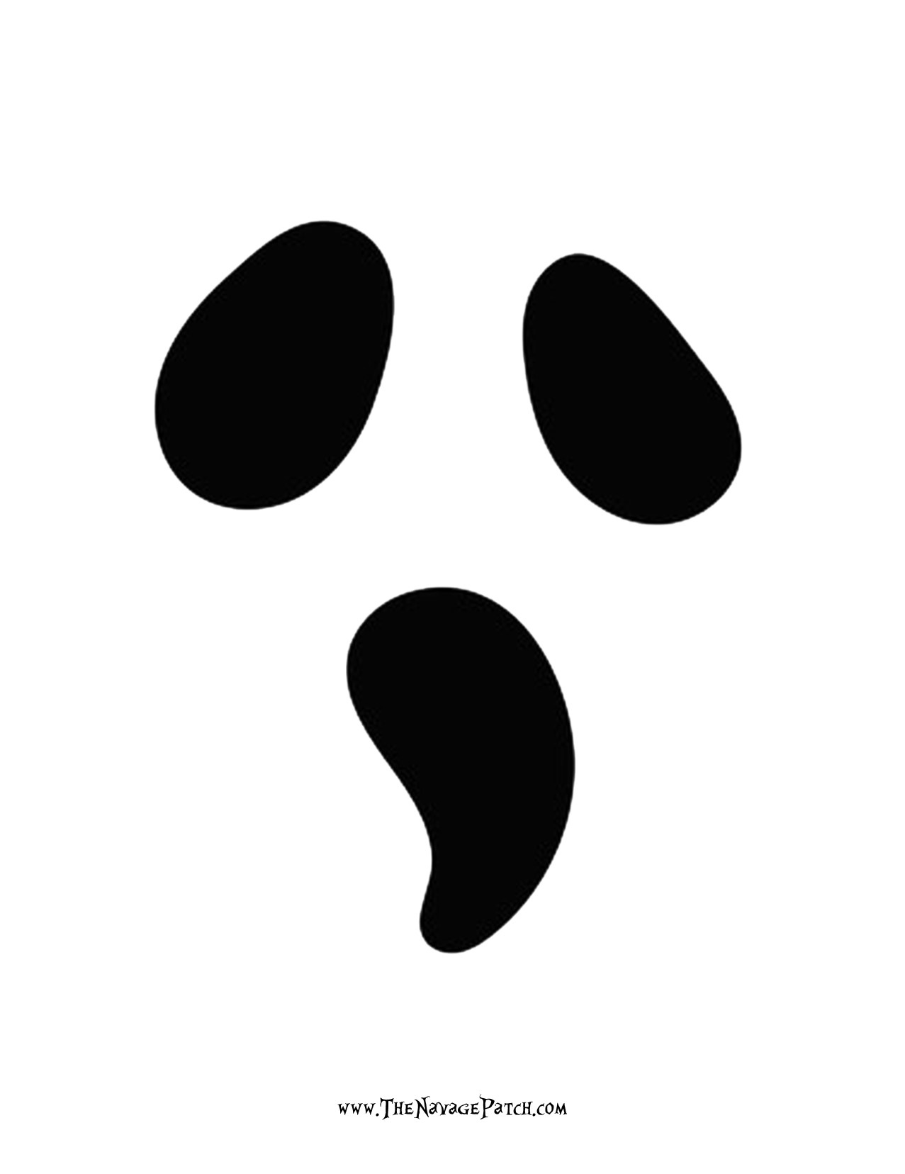 Ghost Face Printables Free regarding Printable Ghost Eyes and Mouth Template