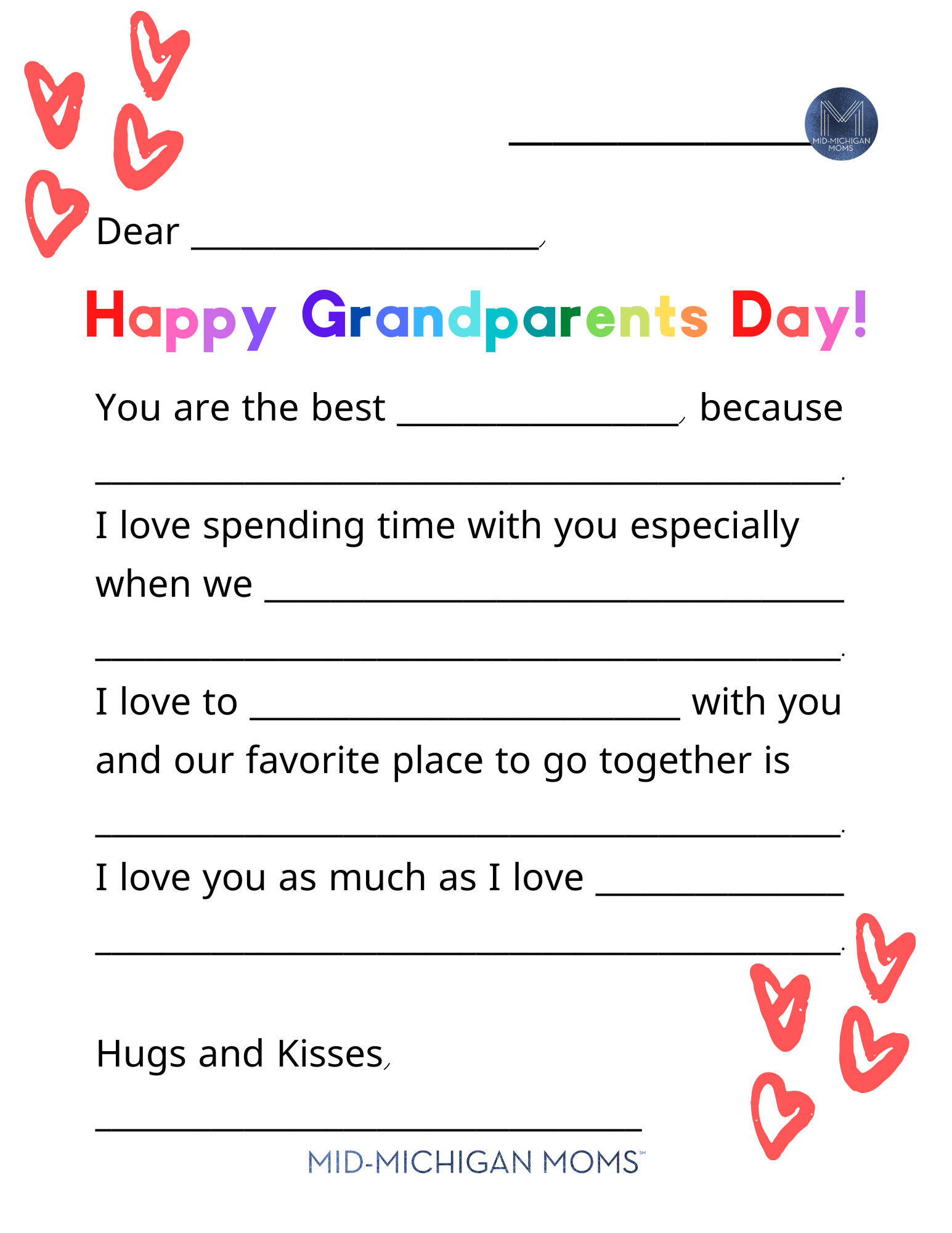 Grandparents Day: A Printable To Help Celebrate! in Free Printables For Grandparents Day