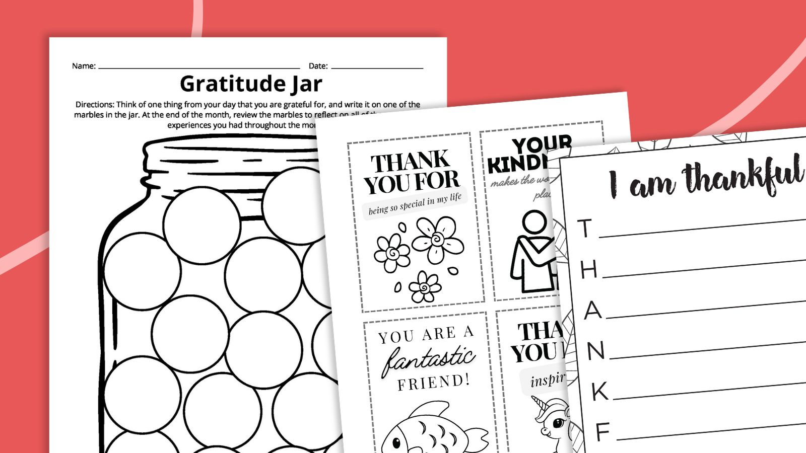 Gratitude Worksheets (Free Printables) in Free Printable Gratitude Worksheets