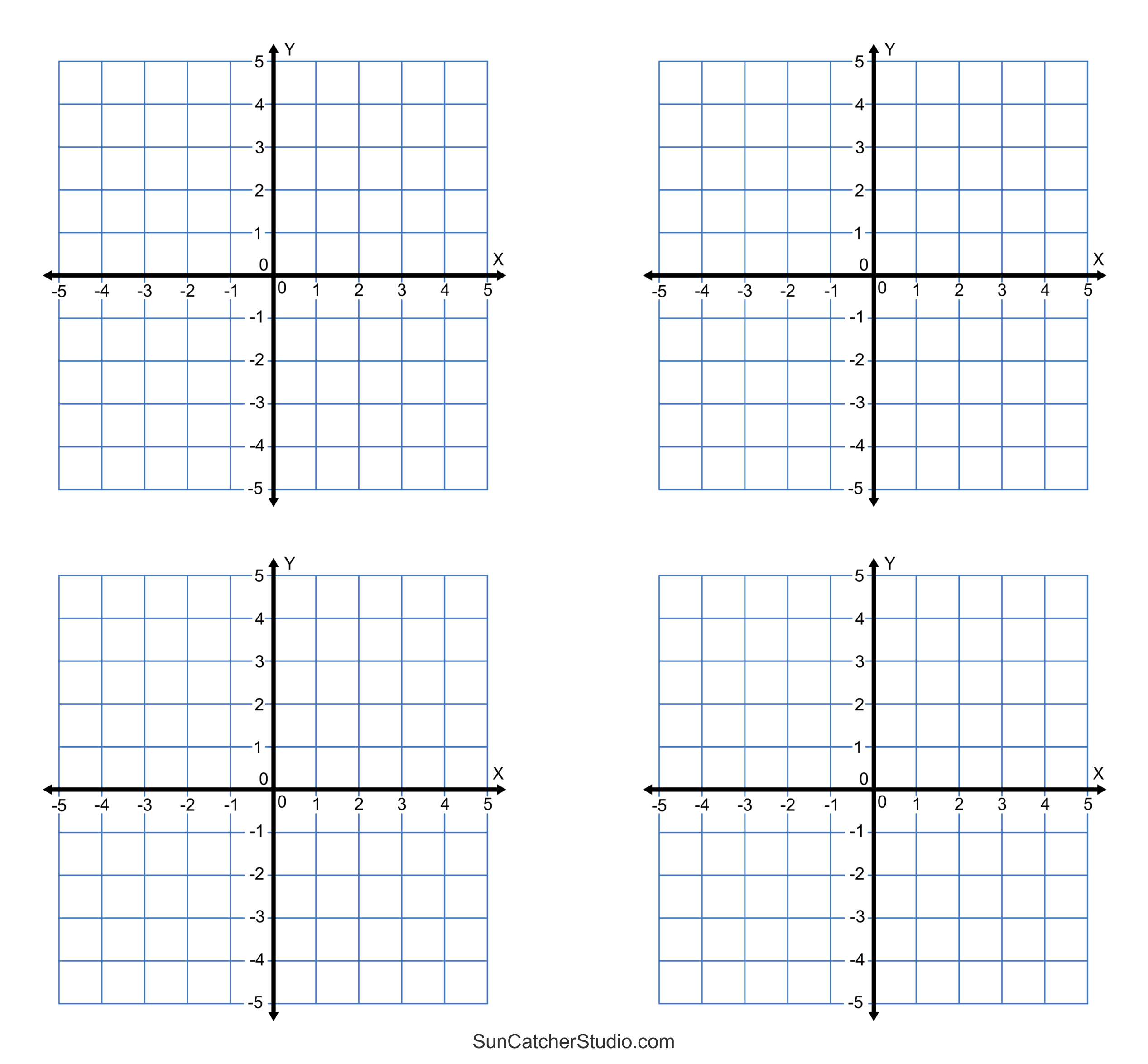 Grid Paper (Printable 4 Quadrant Coordinate Graph Paper Templates inside Printable Graph Paper For Math