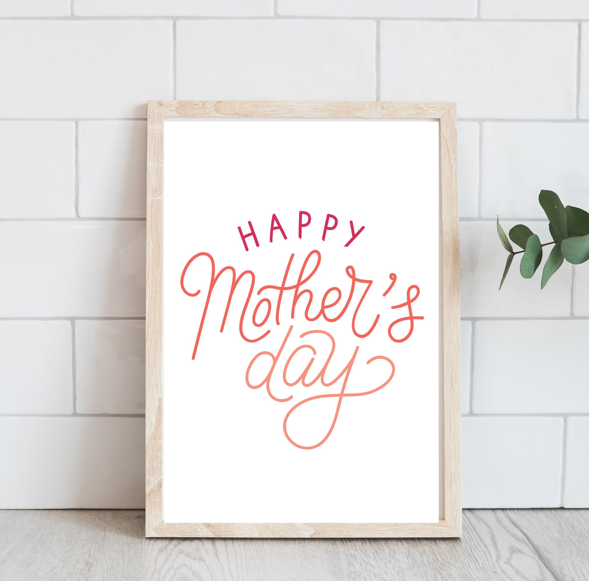 Happy Mother'S Day Colorful Sign - Minimalist Wall Art Printable regarding Happy Mother'S Day Sign Printable