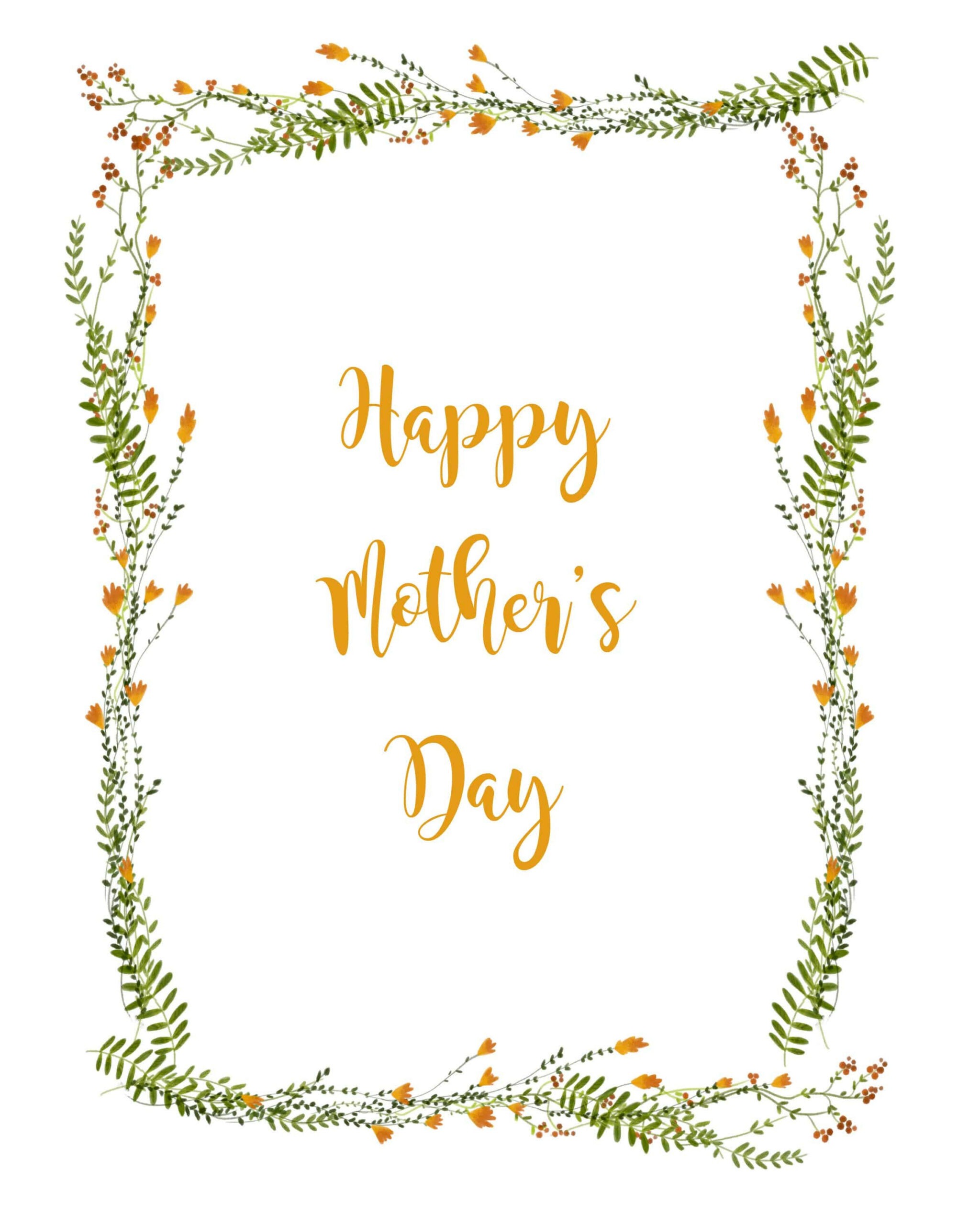 Happy Mother'S Day Printable Card inside Happy Mothers Day Sign Printable