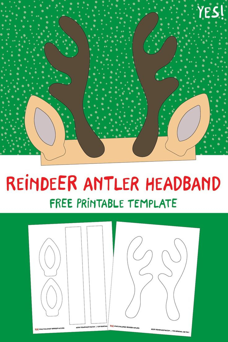 Holiday Crafts For Kids Reindeer Antlers Headband Diy inside Reindeer Antler Headband Printable Free