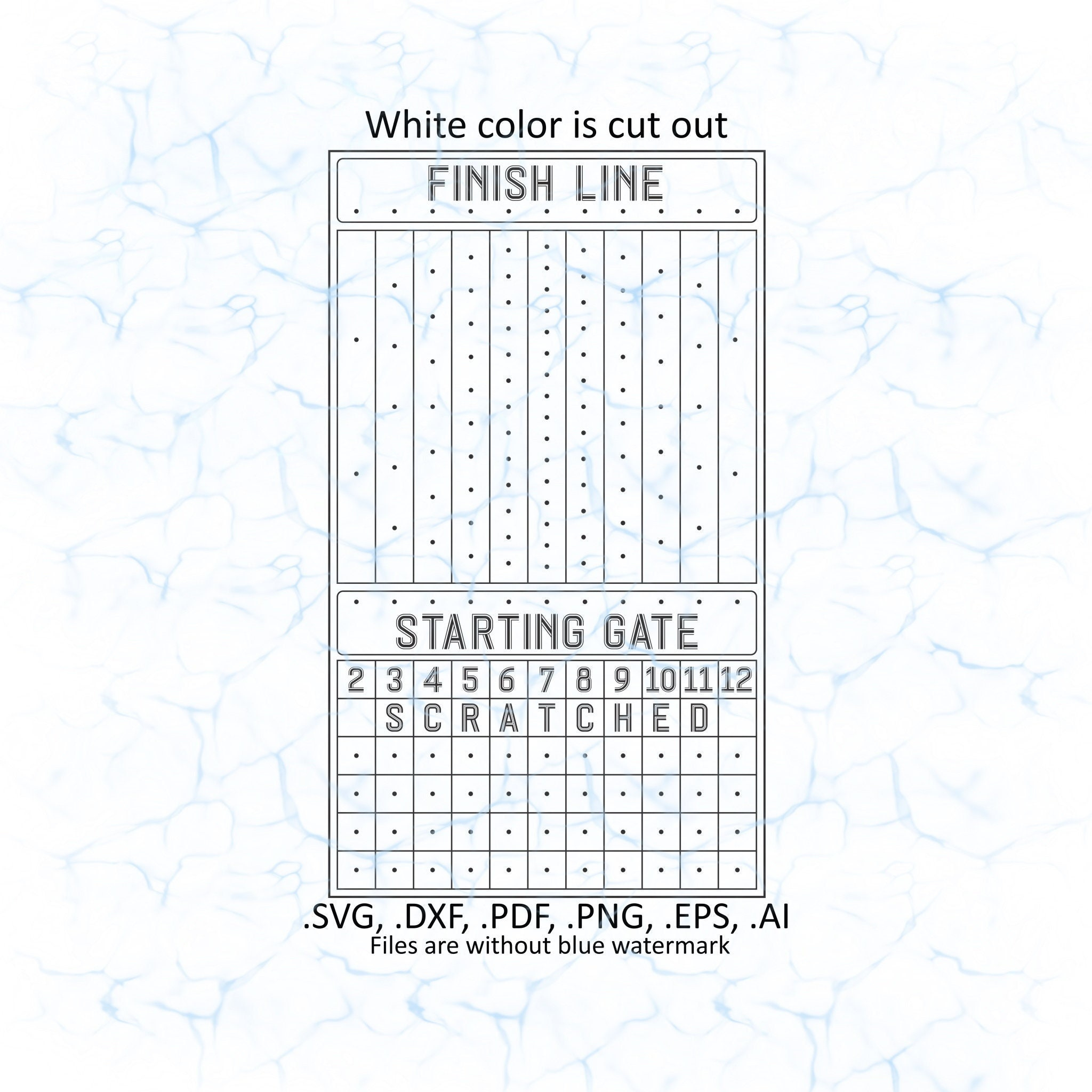 Horse Racing Board Game Svg Vector, Pdf, Dxf, Ai, Eps, Png Files for Free Printable Horse Race Game Board Template