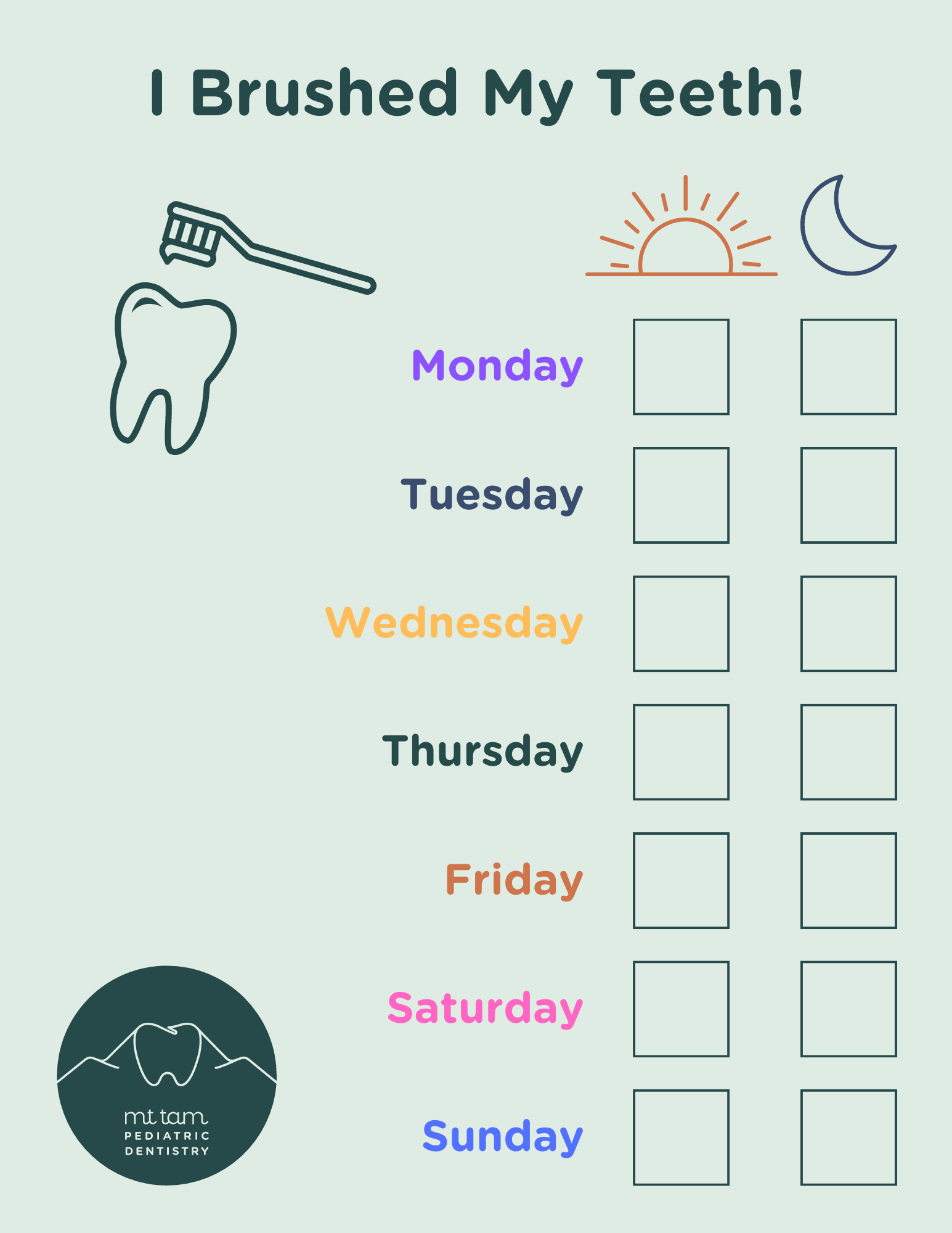How Often Should My Child Brush? Plus, Free Toothbrushing Chart with Free Printable Tooth Brushing Chart