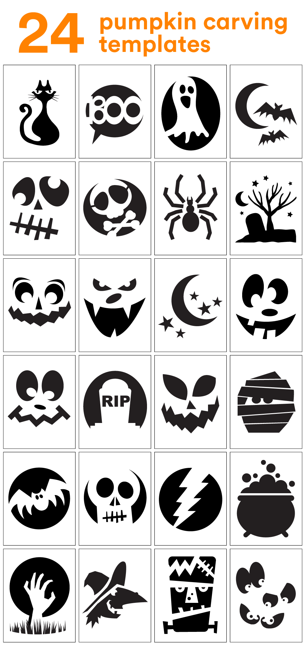 How To Carve The Coolest Pumpkin On The Block (Carving Stencils for Easy Pumpkin Carving Stencils Printable