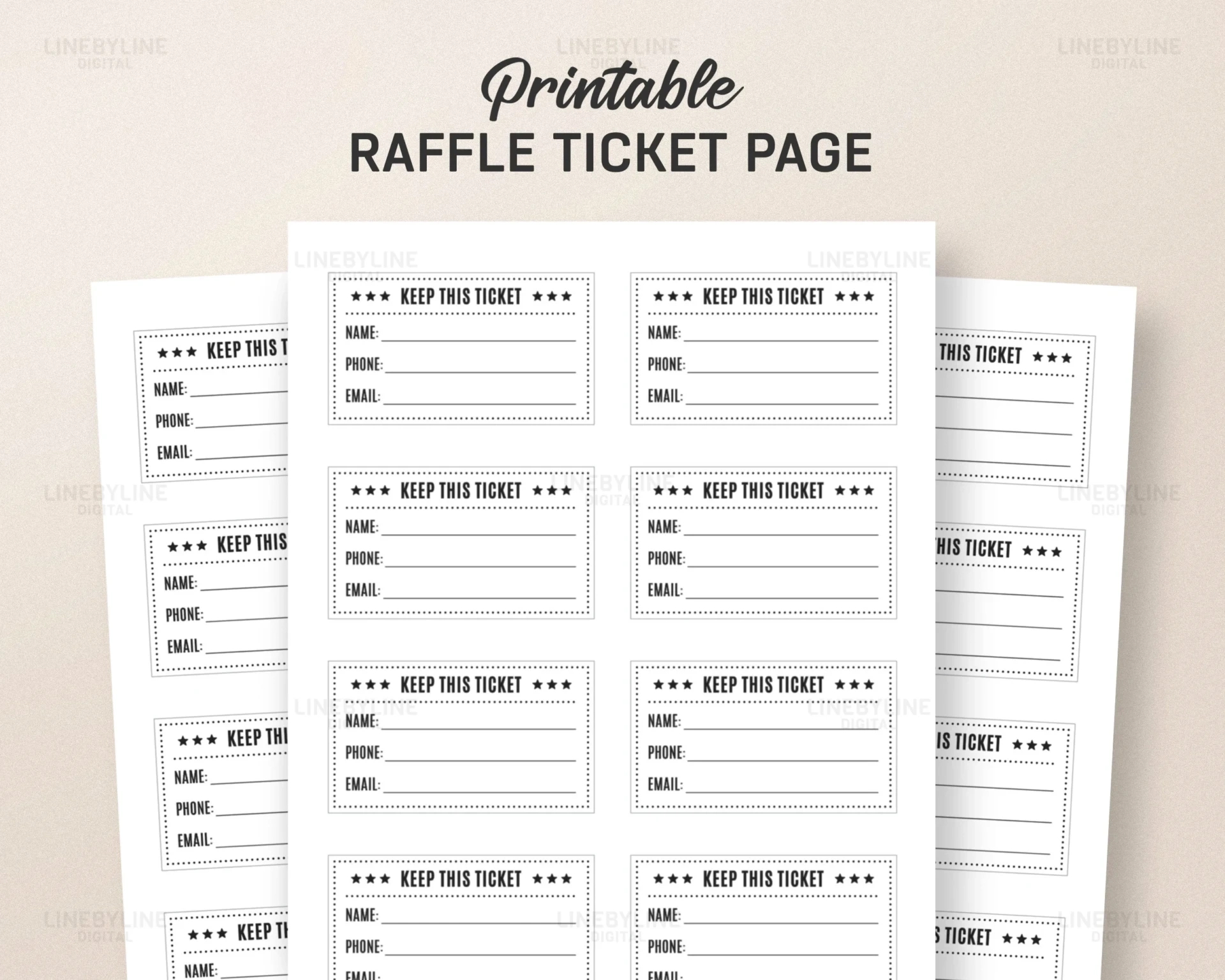 How To Incorporate Your Brand Into Printable Blank Raffle Tickets in Blank Printable Raffle Ticket Template
