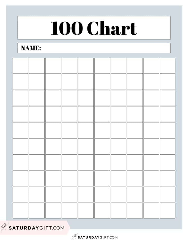 Hundreds Chart Printable - 19 Free Numbers 1 To 100 Worksheets throughout Free Printable 100 Chart Blank