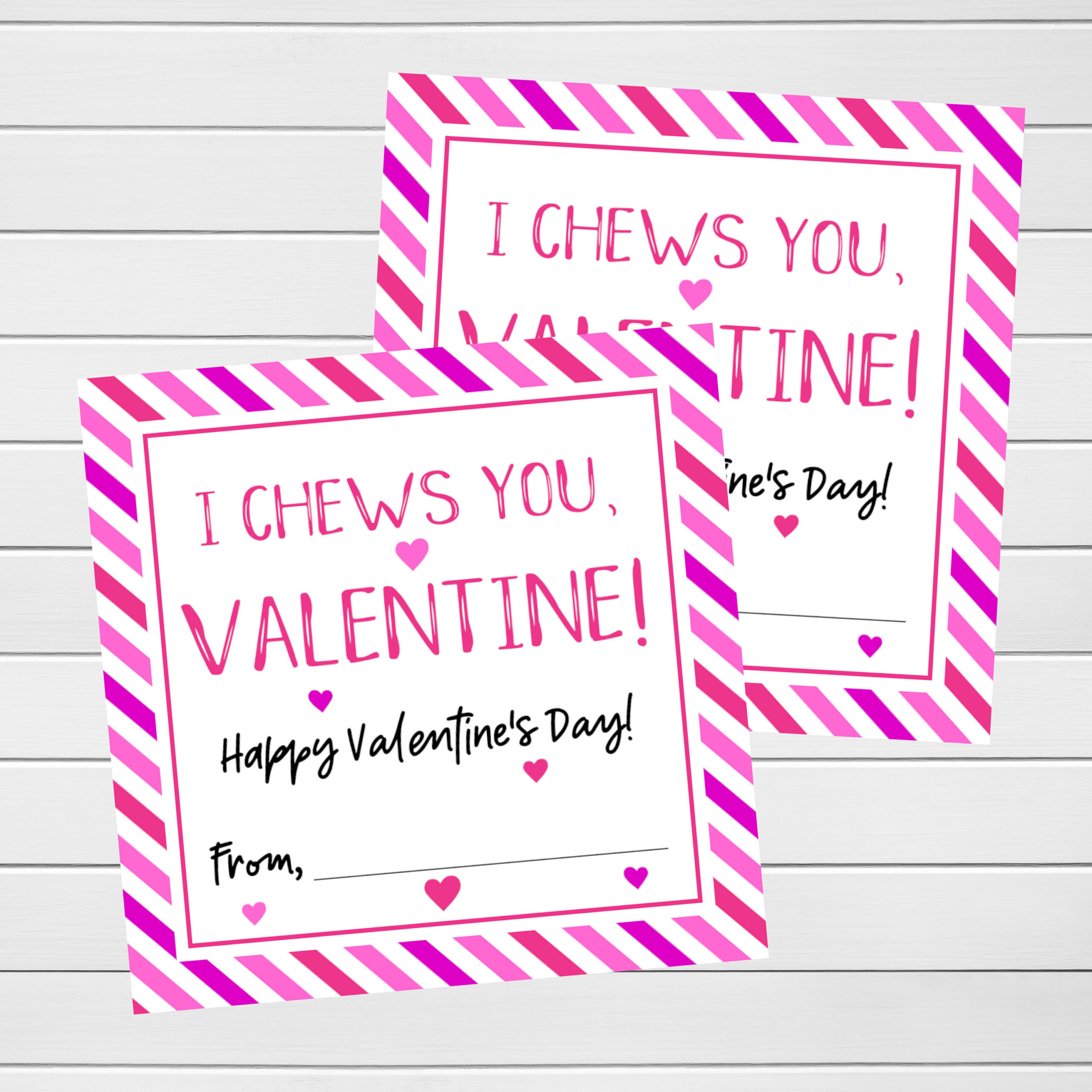 I Chews You Tag, Bubblegum Valentines, Printable Valentines regarding I Chews You Valentine Printable