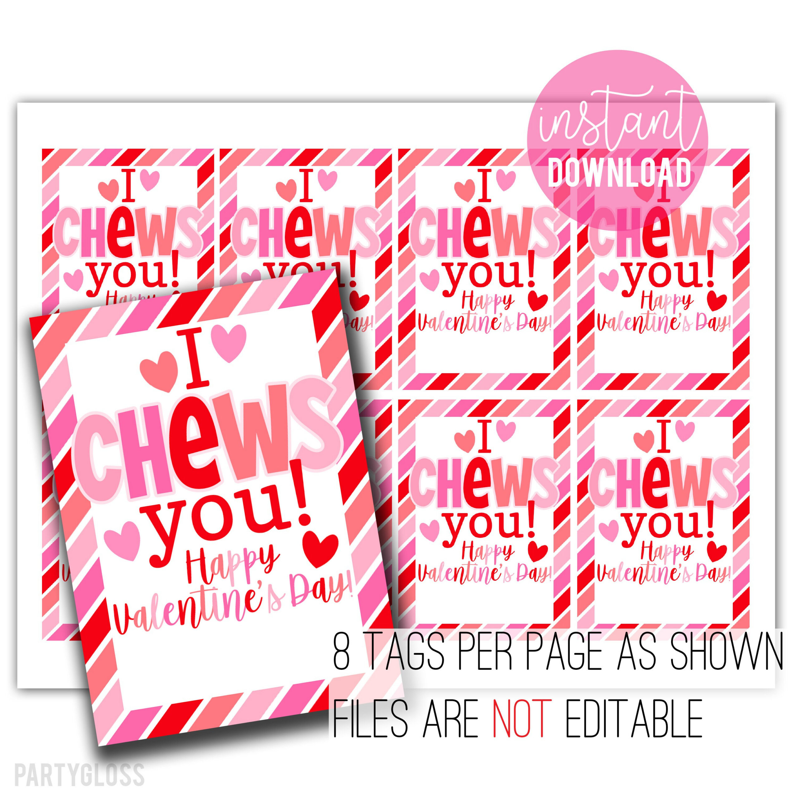 I Chews You Valentinstag Printable Chewy Valentine Müsliriegel with regard to I Chews You Valentine Printable