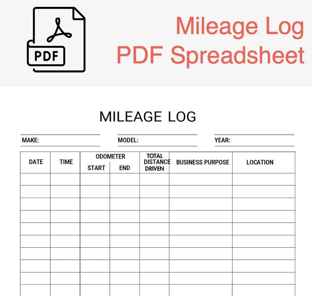 Irs Printable Mileage Log Templates – Free Excel & Pdf & Google within Pdf Free Printable Mileage Log Form