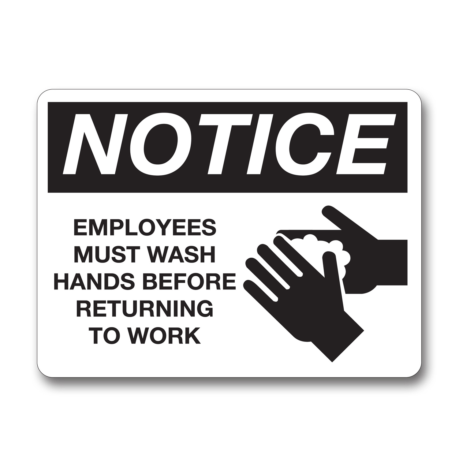 Is8001 - Employee'S Must Wash Hands Notice Sign - Palmer Fixture pertaining to Printable Employees Must Wash Hands Sign