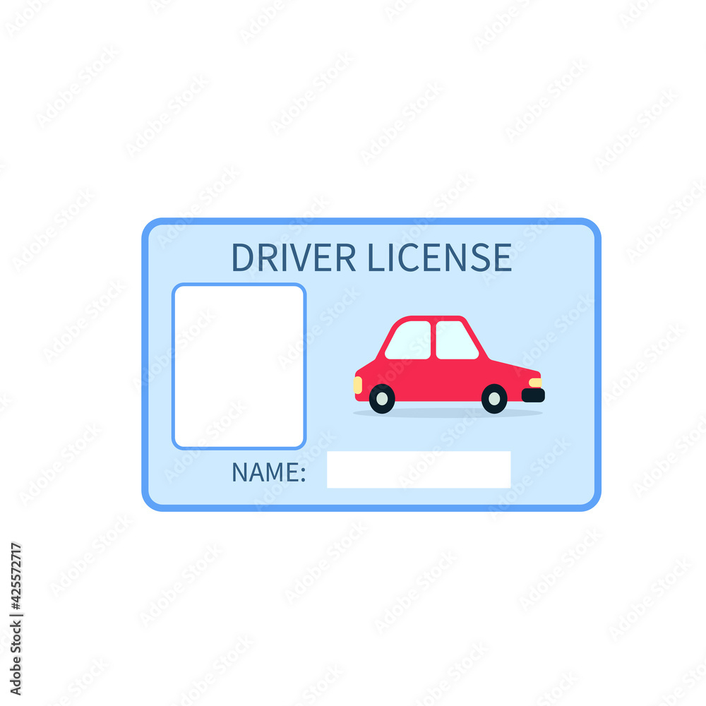 Kids Driving License Template. Clipart Image Stock Vector | Adobe intended for Printable Play Drivers License Template