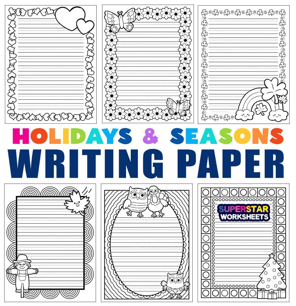 Kindergarten Writing Paper - Superstar Worksheets in Preschool Writing Paper Printable Free