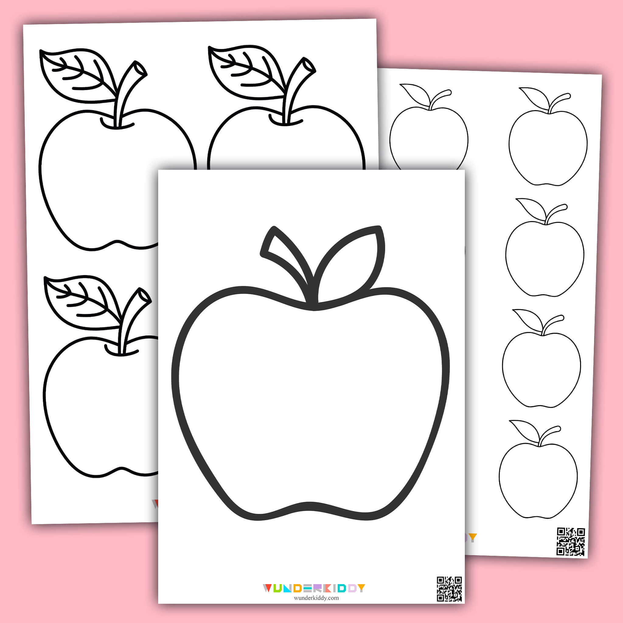 Kostenlose Apfel-Malvorlagen Für Kinder Zum Herunterladen inside Free Printable Small Apple Template