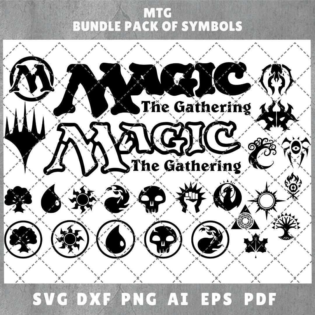Laser Cut Mtg Bundle Pack Of Mana Symbols | Clipart | Mtg Icons throughout Printable Magic The Gathering Symbols