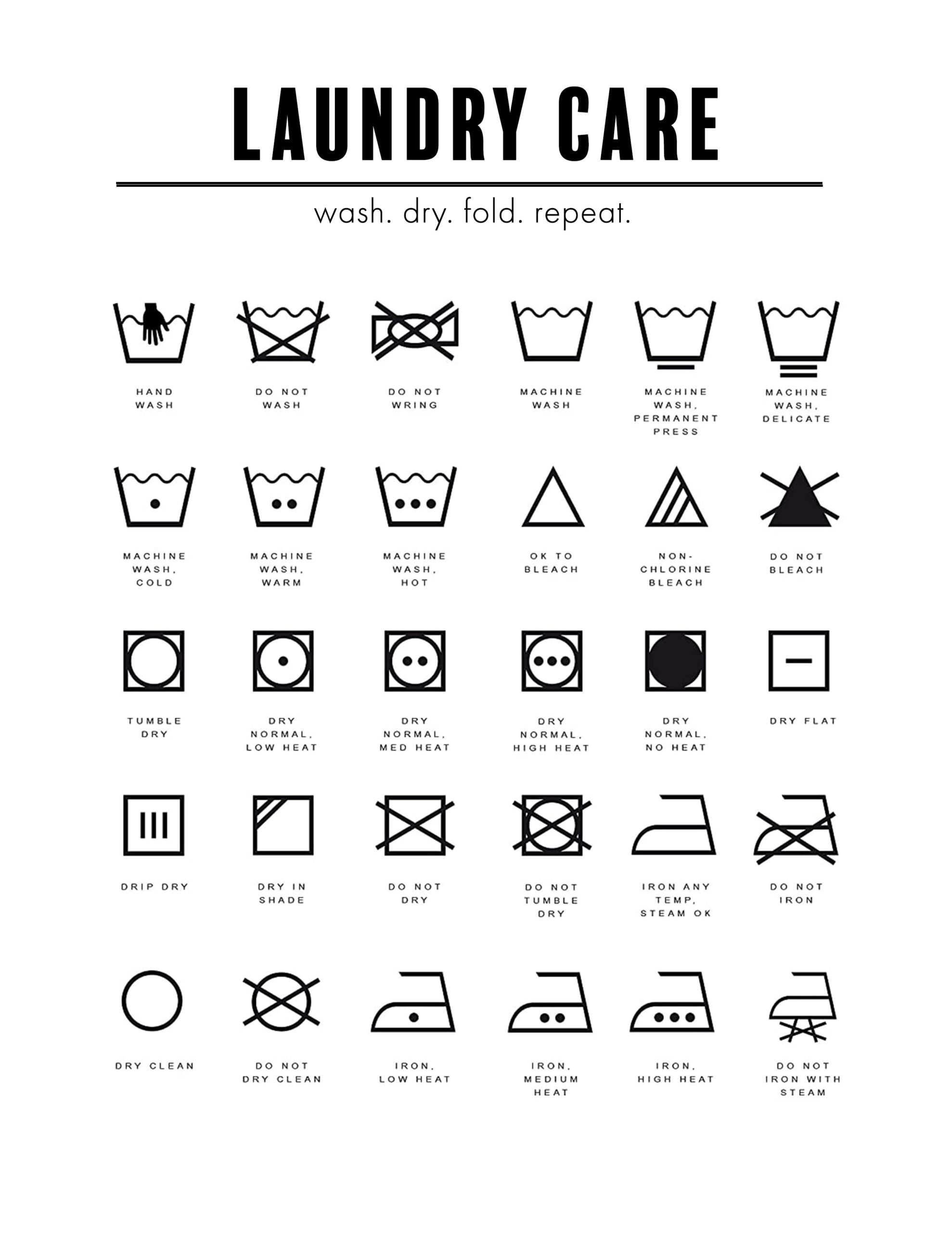 Laundry Symbols Printable - Sew Woodsy in Free Printable Laundry Symbol Chart