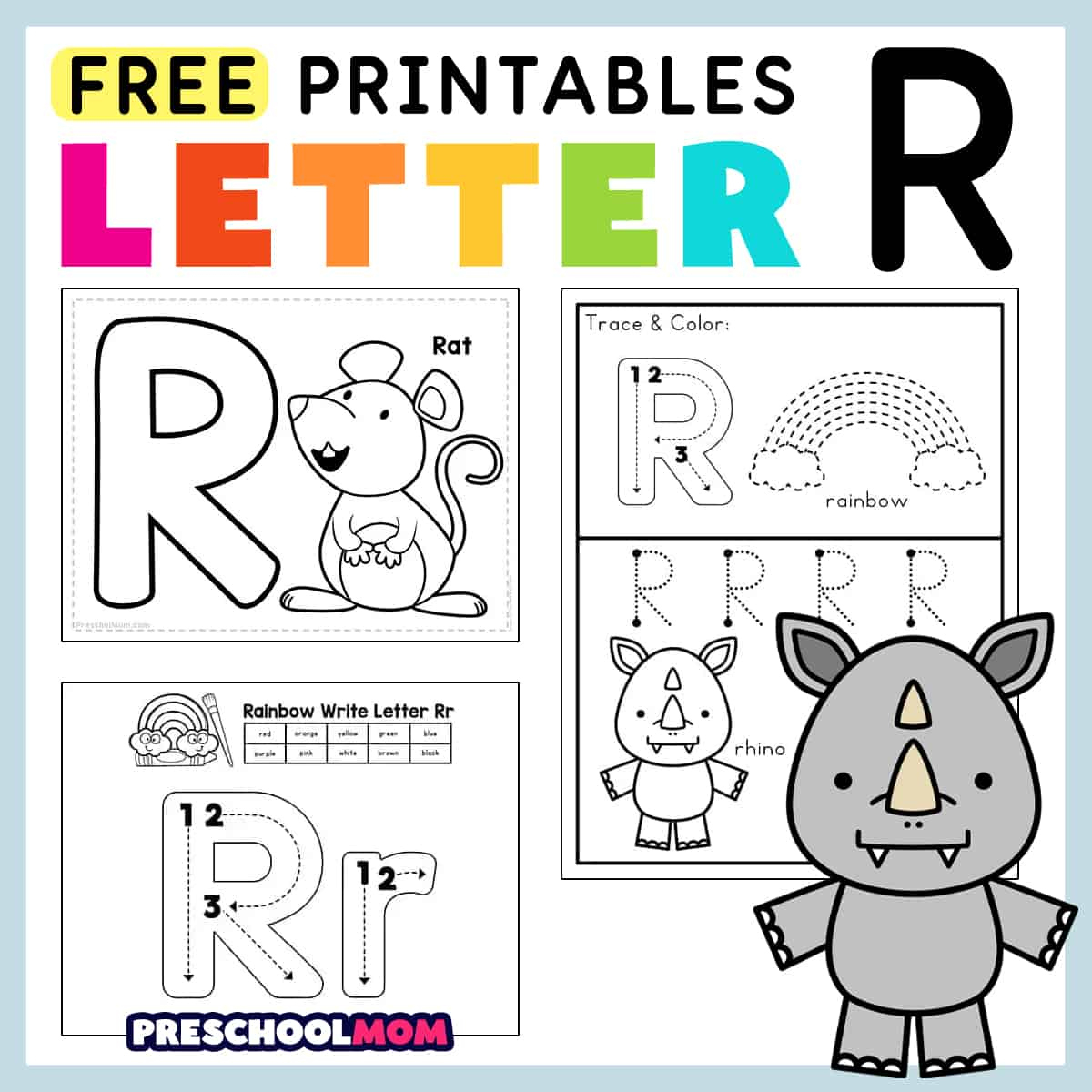Letter R Preschool Printables - Preschool Mom regarding Free Printable Letter R Worksheets