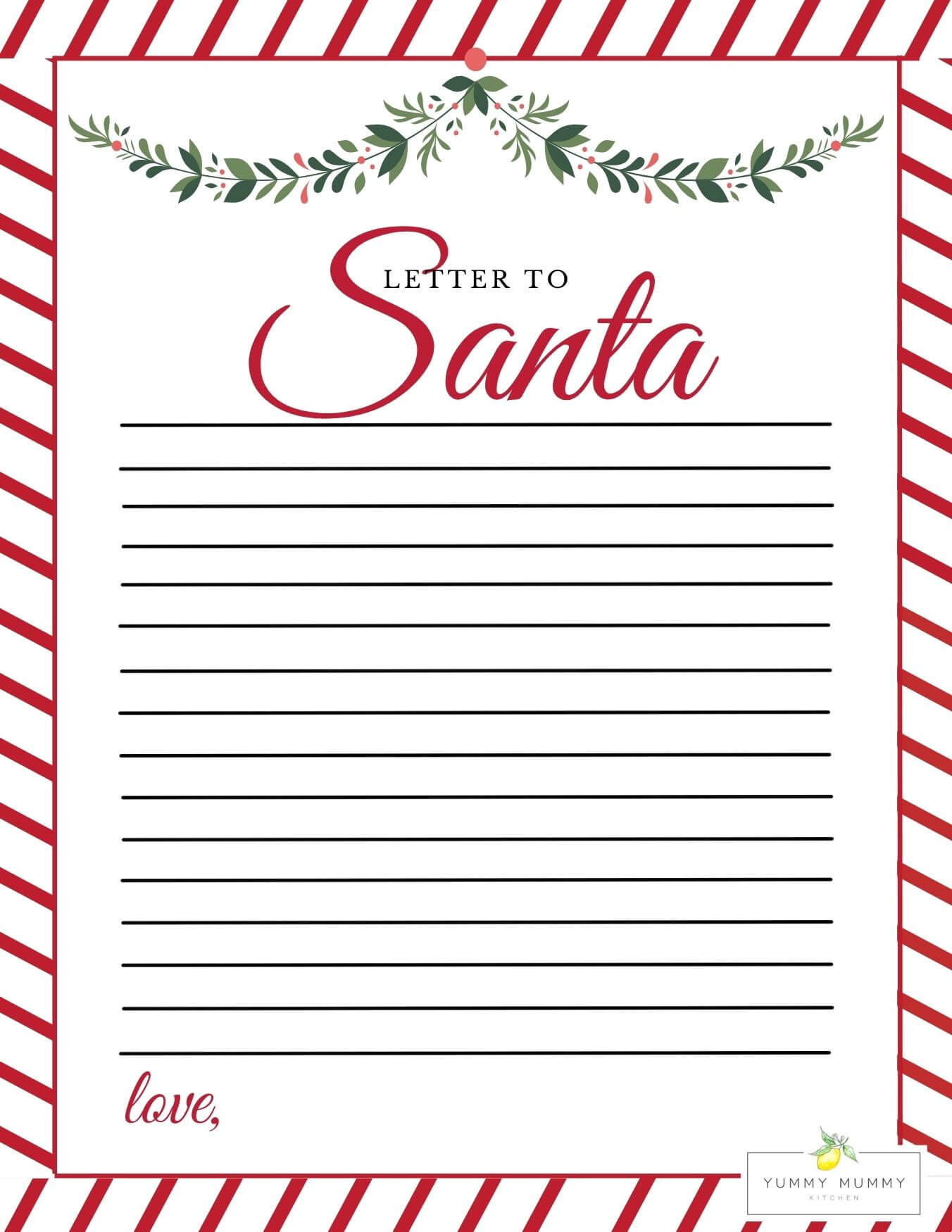 Letter To Santa Template - Free Printable Dear Santa Letters for Letter For Santa Free Printable