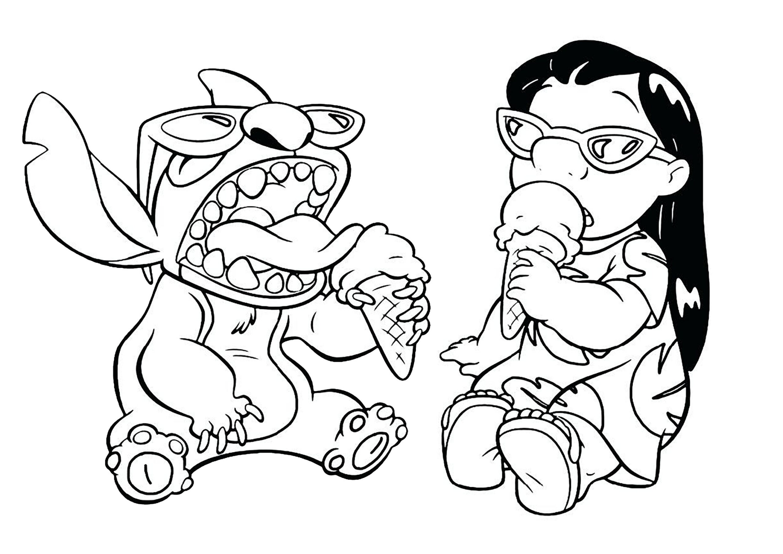 Lilo And Stitch Coloring Page For Children - Lilo And Stitch intended for Lilo and Stitch Free Printables