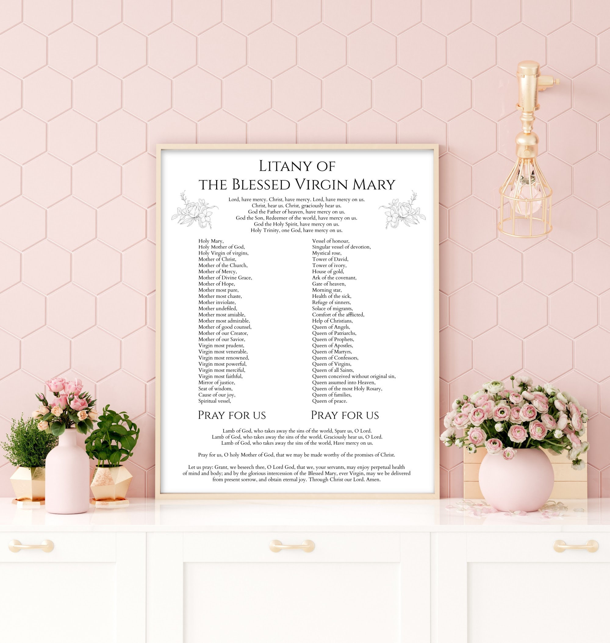 Litany Of The Blessed Virgin Mary Prayer Printable, Catholic Prayer intended for Litany of the Blessed Virgin Mary Printable