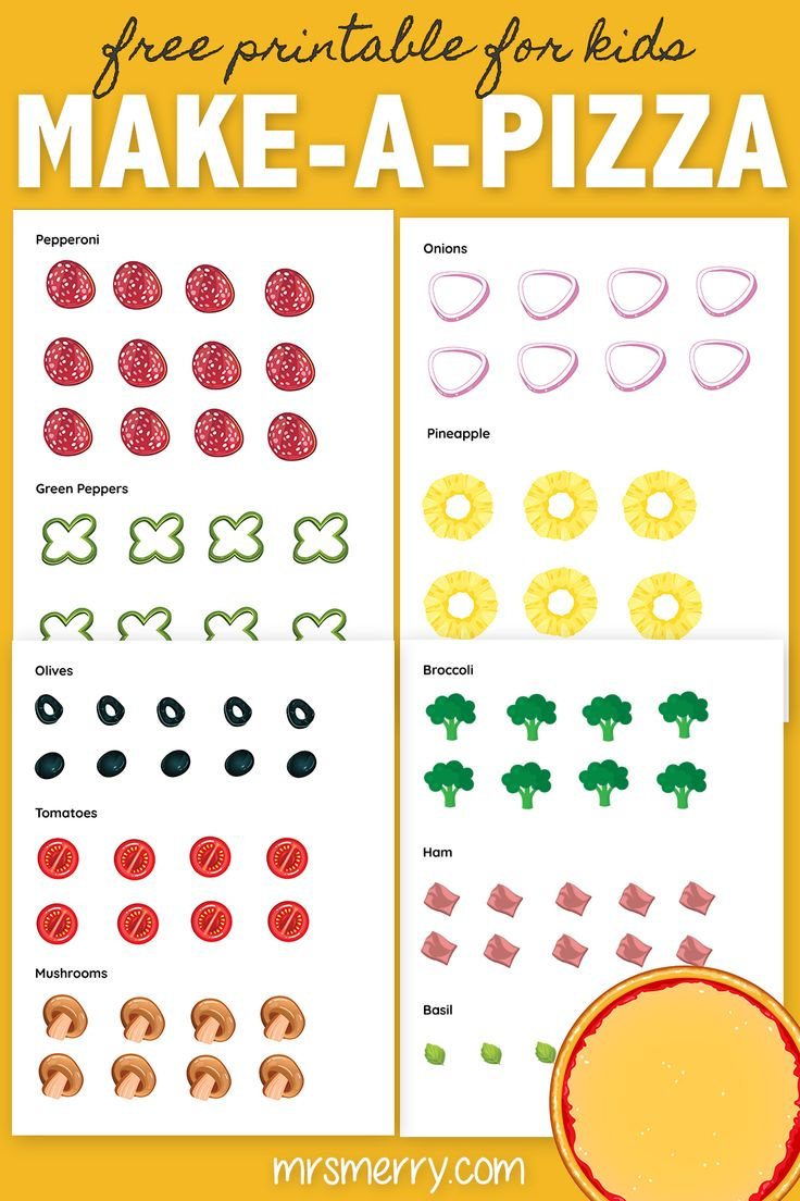 Make A Pizza Printable - Free Printable For Kids - Indoor Activity within Printable Pizza Activities For Preschoolers