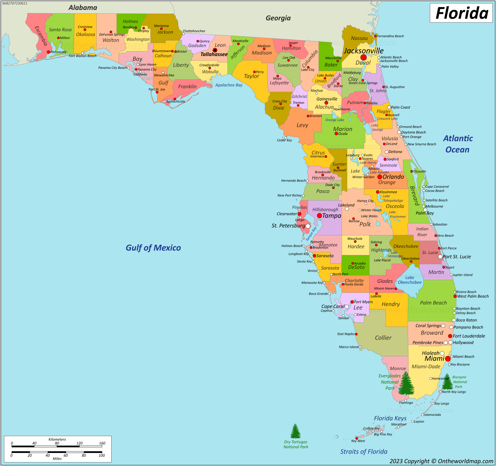 Map Of East Florida throughout Printable Map Of Florida With Cities