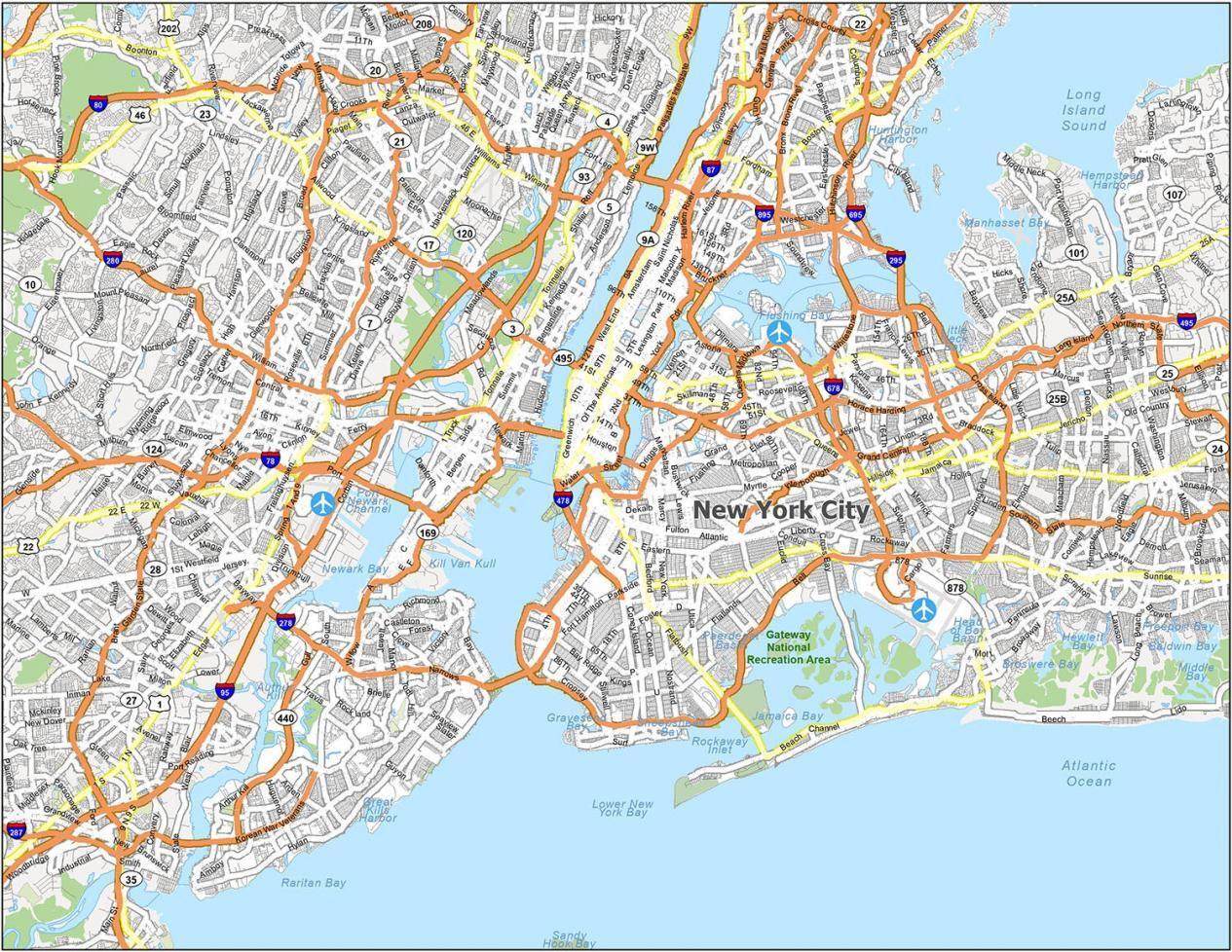 Map Of New York City - Gis Geography with regard to Printable New York City Map