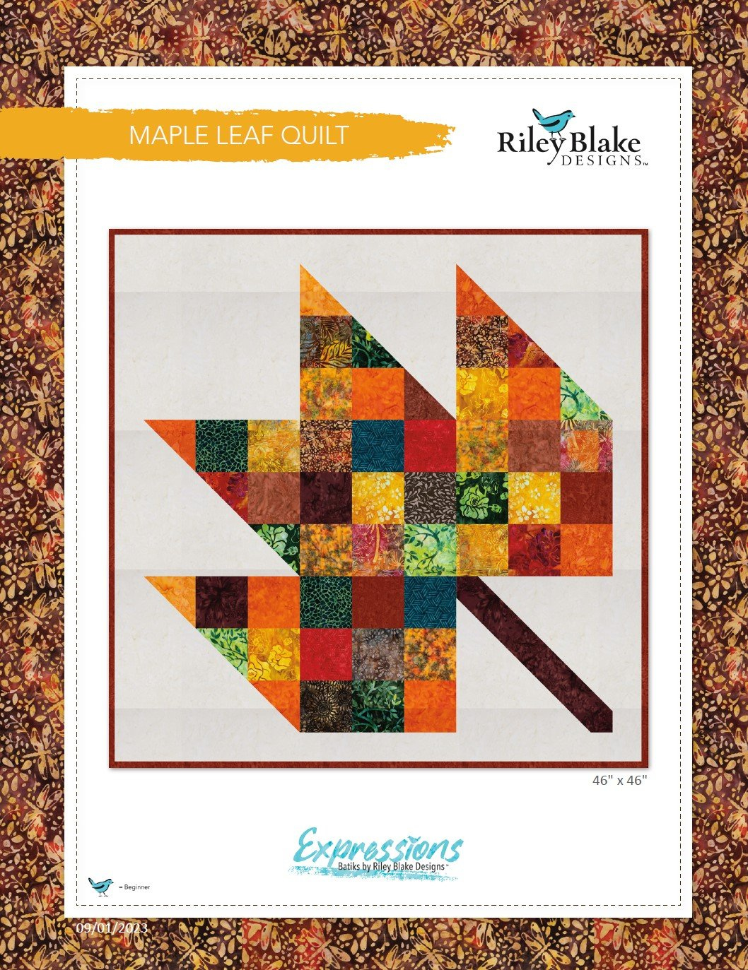 Maple Leaf Free Downloadable Quilt Pattern intended for Free Printable Maple Leaf Quilt Pattern