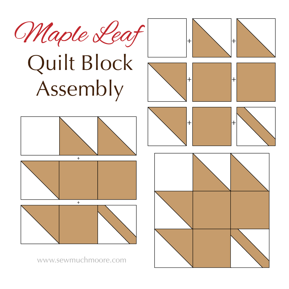Maple Leaf Quilt Block - Sew Much Moore pertaining to Free Printable Maple Leaf Quilt Pattern