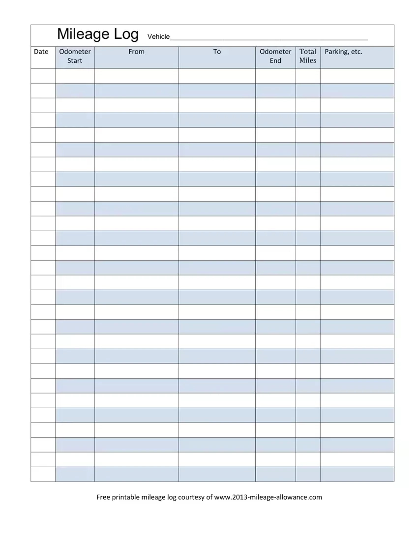 Mileage Log Printable ≡ Fill Out Printable Pdf Forms Online throughout Pdf Free Printable Mileage Log Form