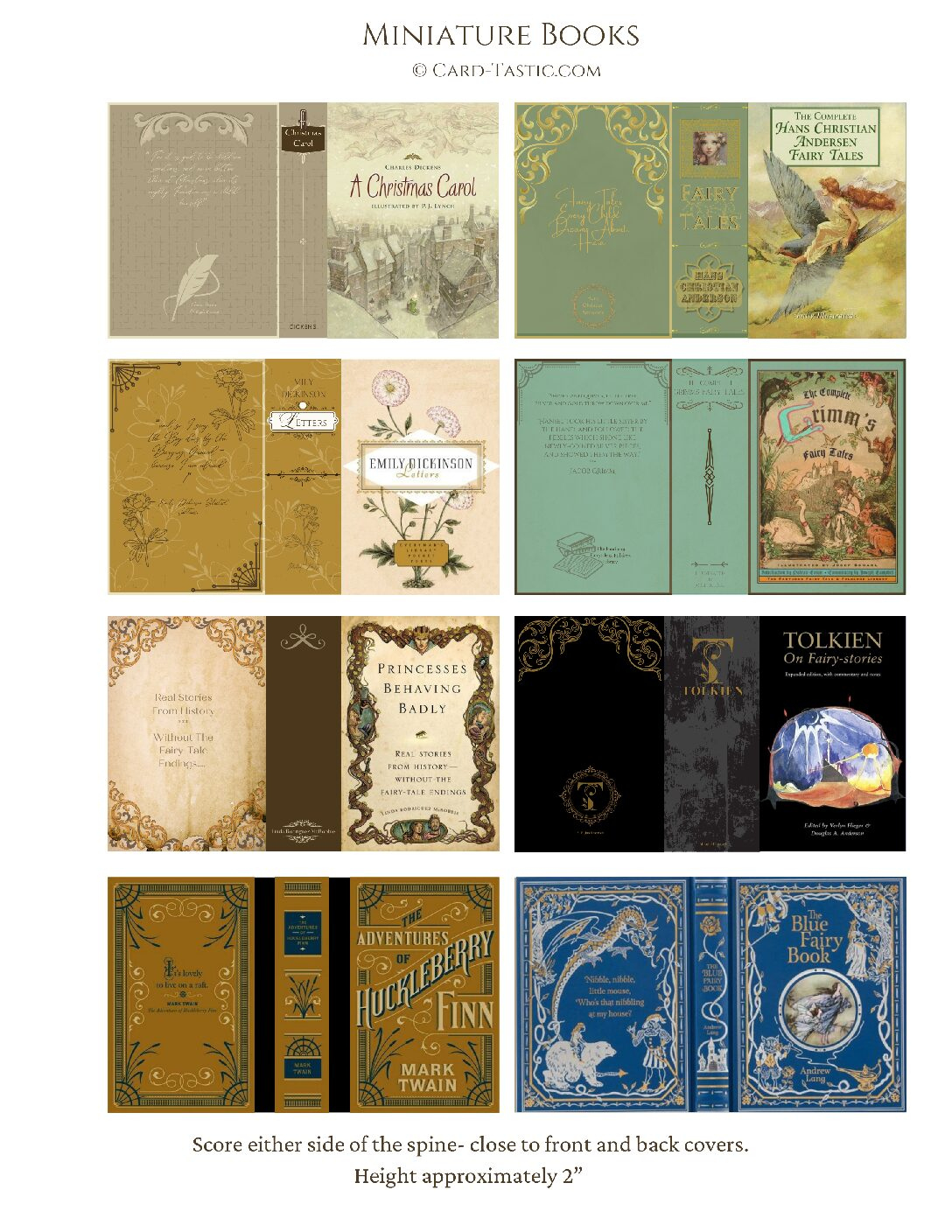 Miniature Book -📚 Printables – Card-Tastic inside Miniature Book Mini Book Cover Printables