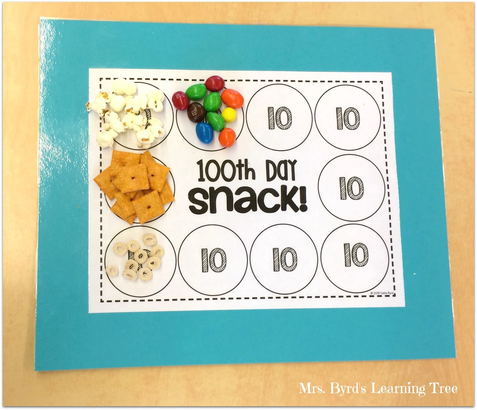 Mrs. Byrd'S Learning Tree: 100 Days - Hooray! throughout Printable 100Th Day Snack Mat