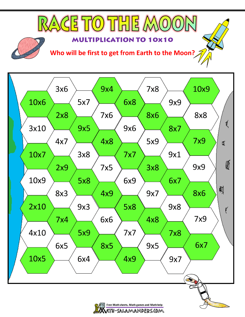 Multiplication Math Games pertaining to Printable Multiplication Games For 3rd Grade