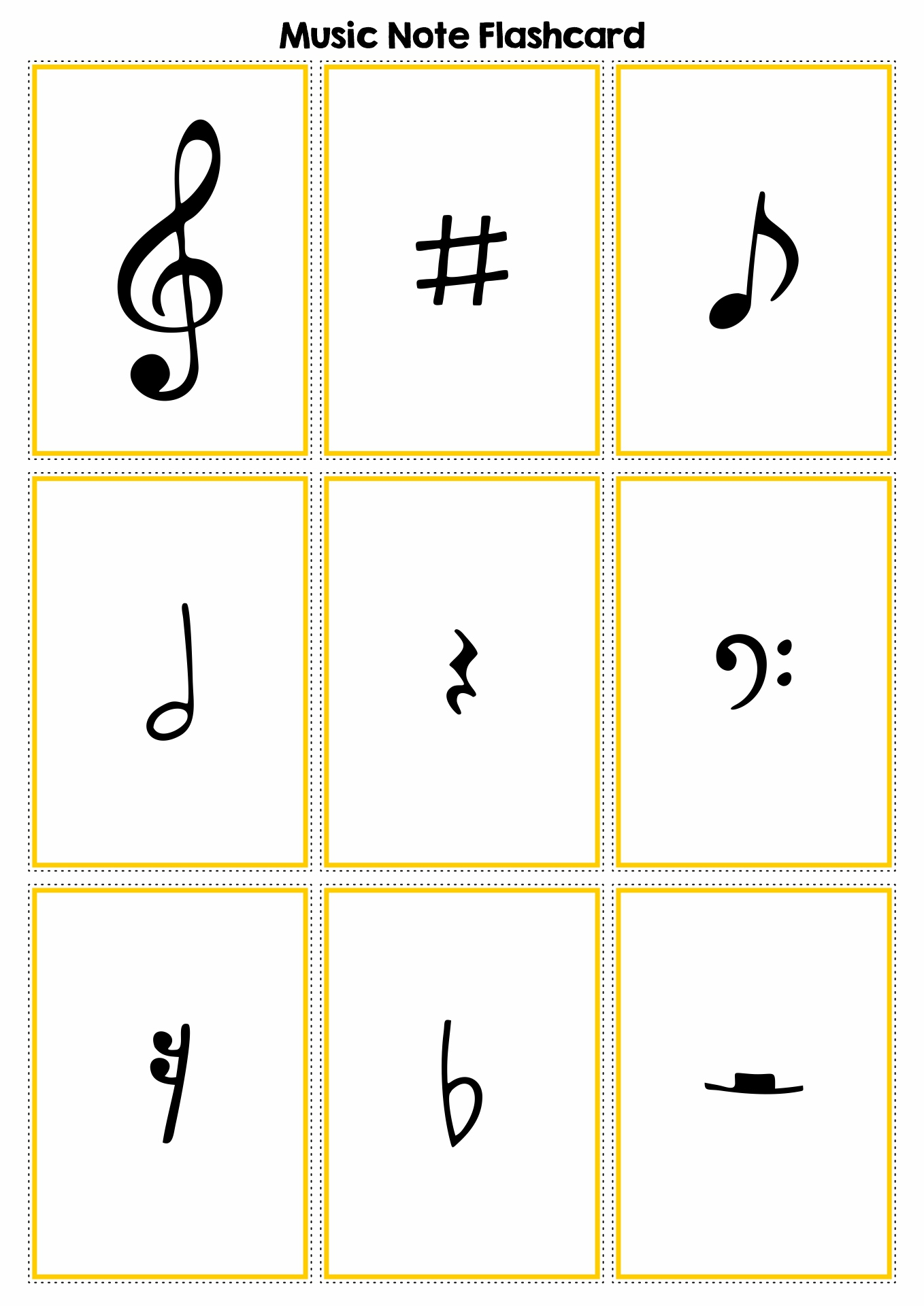 Music Notes Flash Cards Printable - Printable Party Favors regarding Free Printable Music Flash Cards