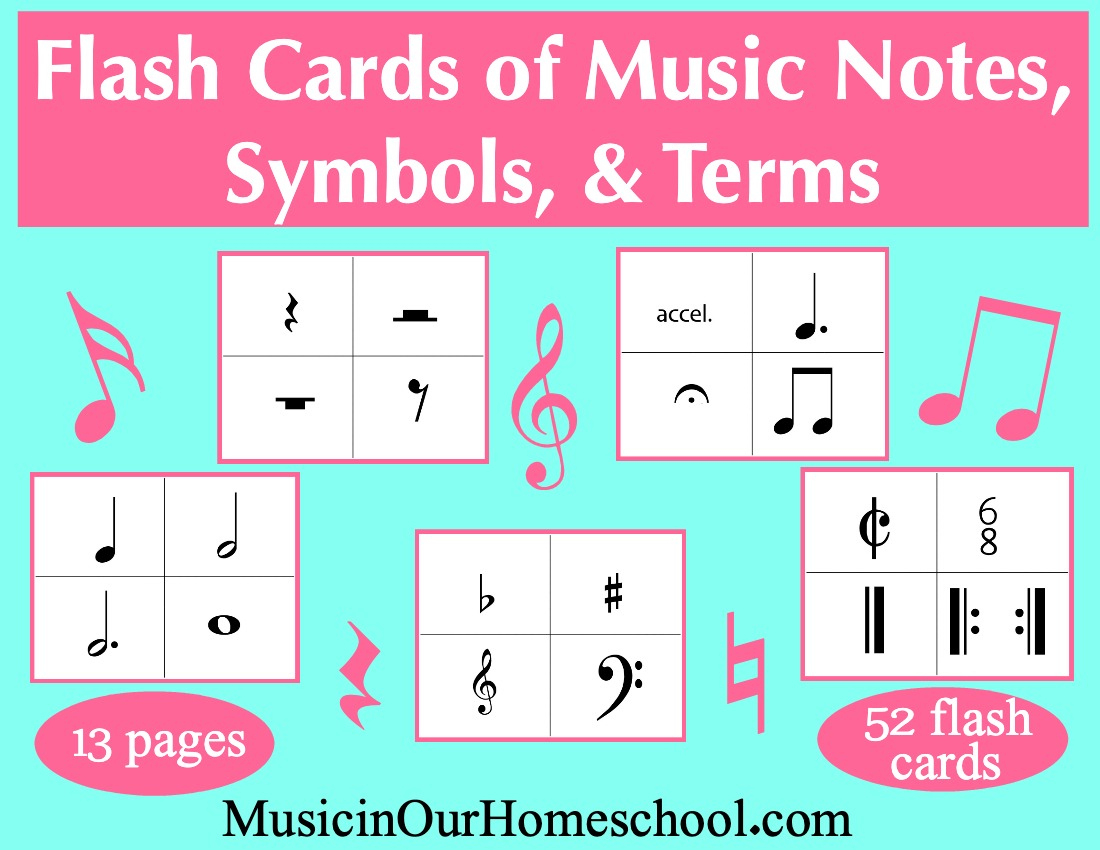 Music Theory Flashcards And Manipulatives | Music In Our Homeschool for Free Printable Music Flash Cards