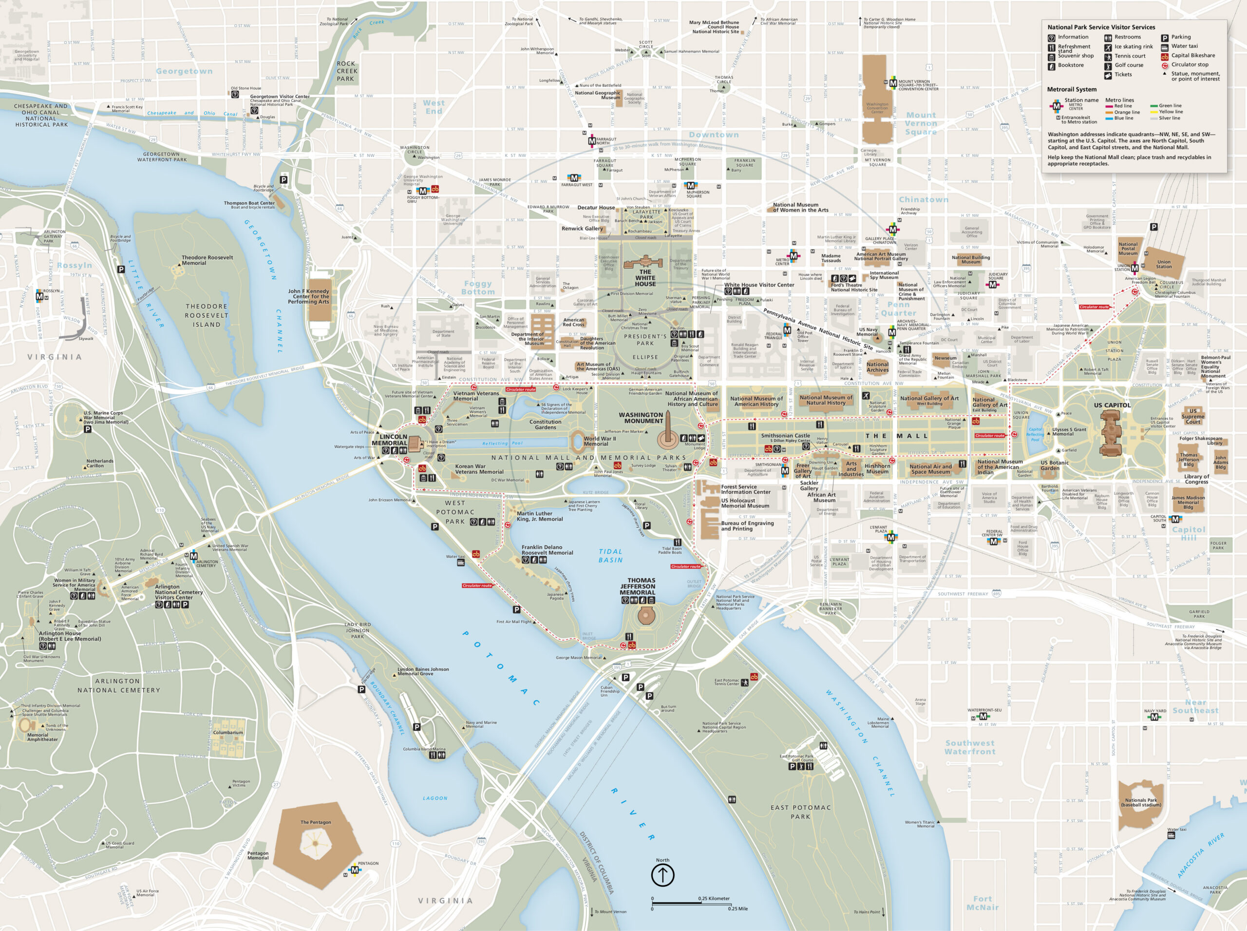National Mall Maps | Npmaps: Free National Park Maps with Pdf Printable National Mall Map