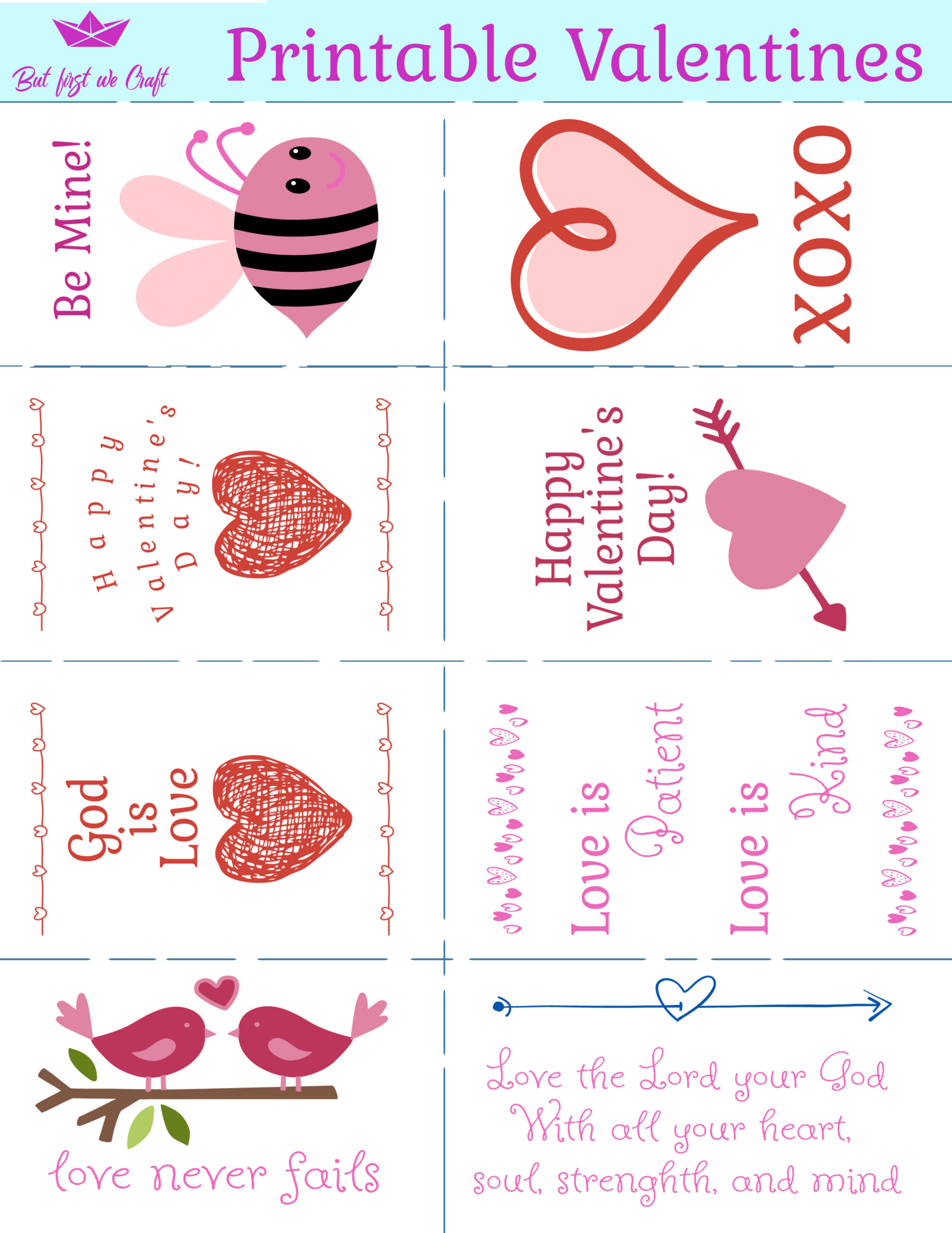 New Free Printable Valentine&#039;S Day Cards For Kids – But First We Craft intended for Printable Valentines Cards For Kids Free