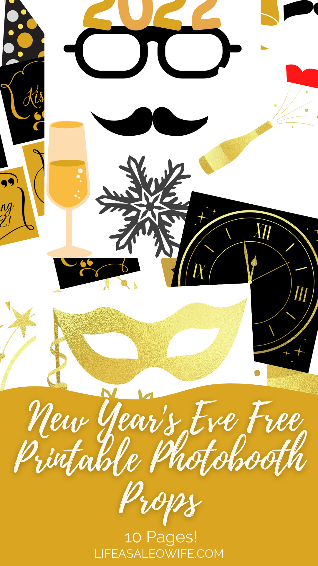 New Year'S Eve Photobooth With Free Printable Props - Life As A pertaining to New Year Photo Booth Props Printable