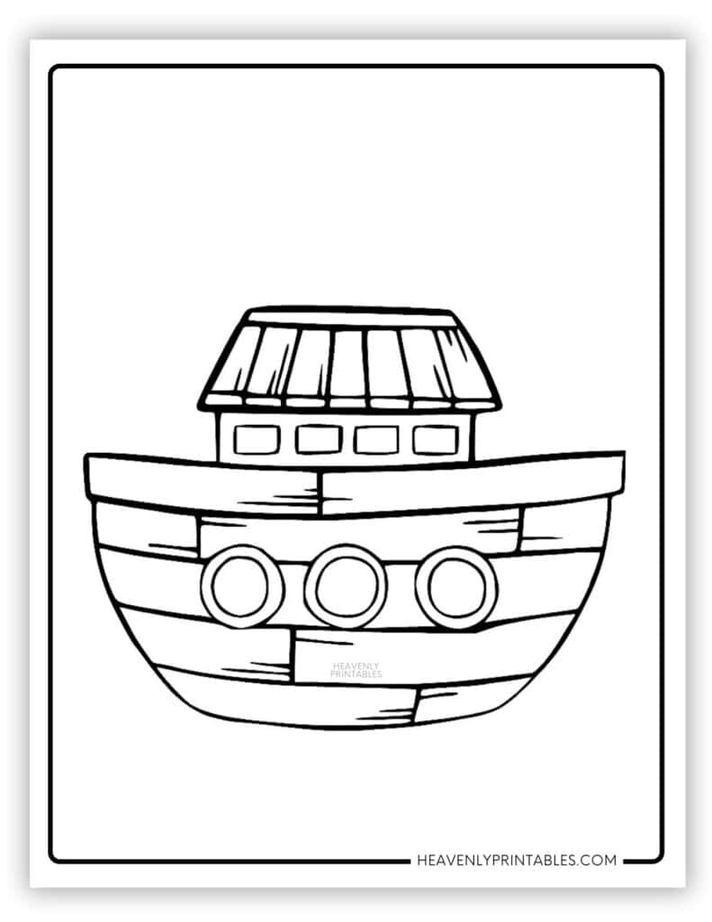 Noahs Ark Coloring Pages (Free Pdf Printables) - Heavenly Printables with Printable Pictures Of Noah'S Ark