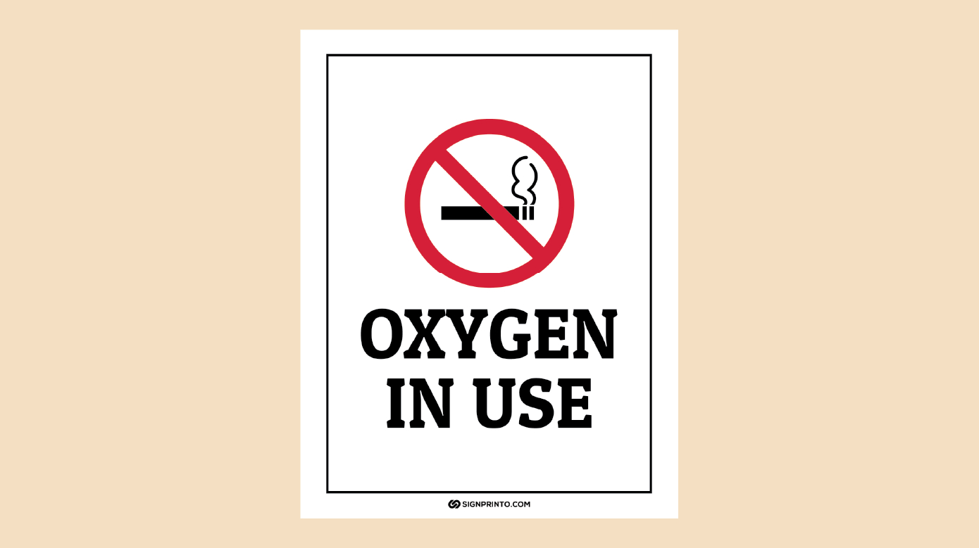 Oxygen In Use Sign Pdf - Free Printable Download inside No Smoking Oxygen in Use Sign Printable
