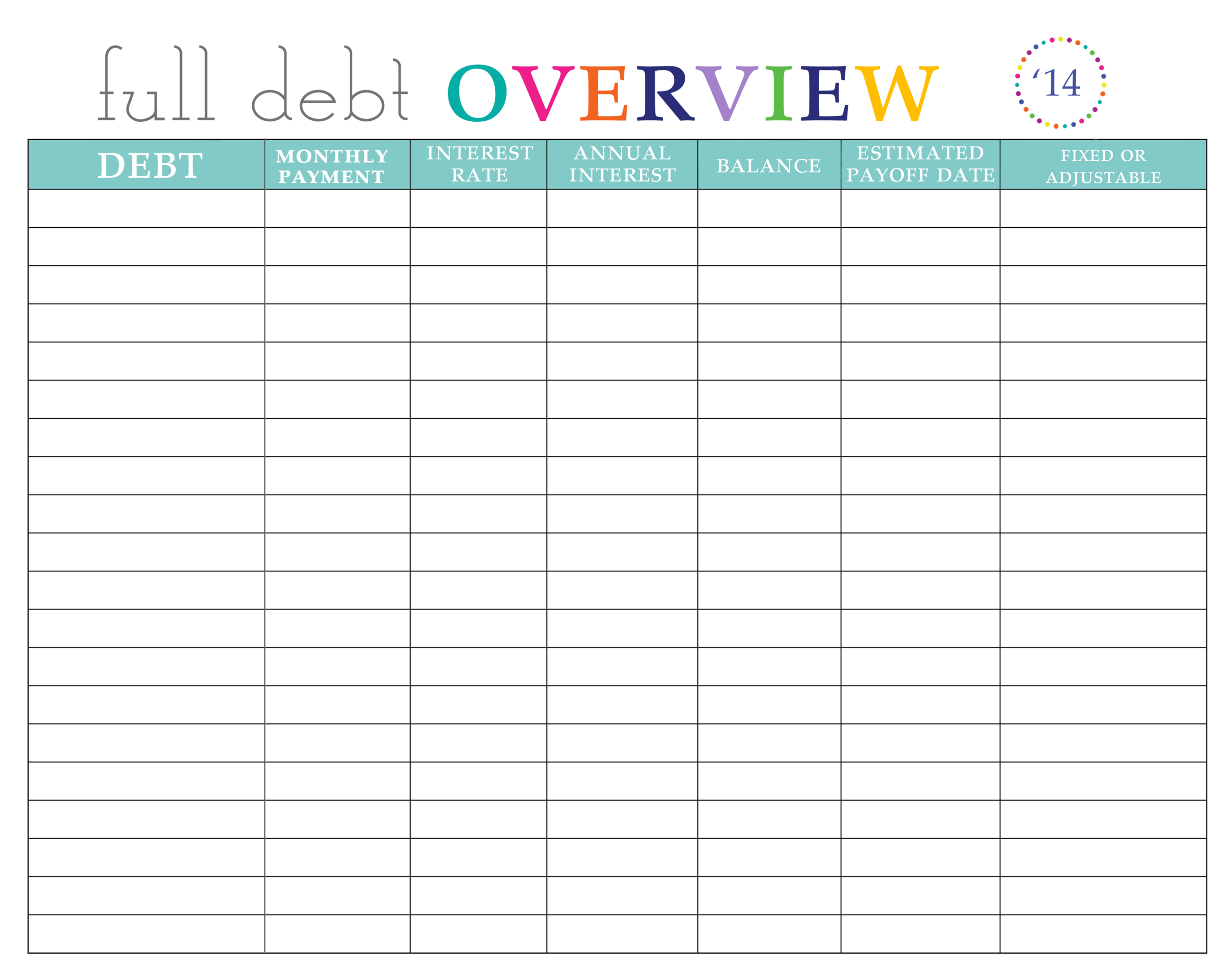 Paying Off Debt Worksheets pertaining to Free Printable Debt Payoff Worksheet