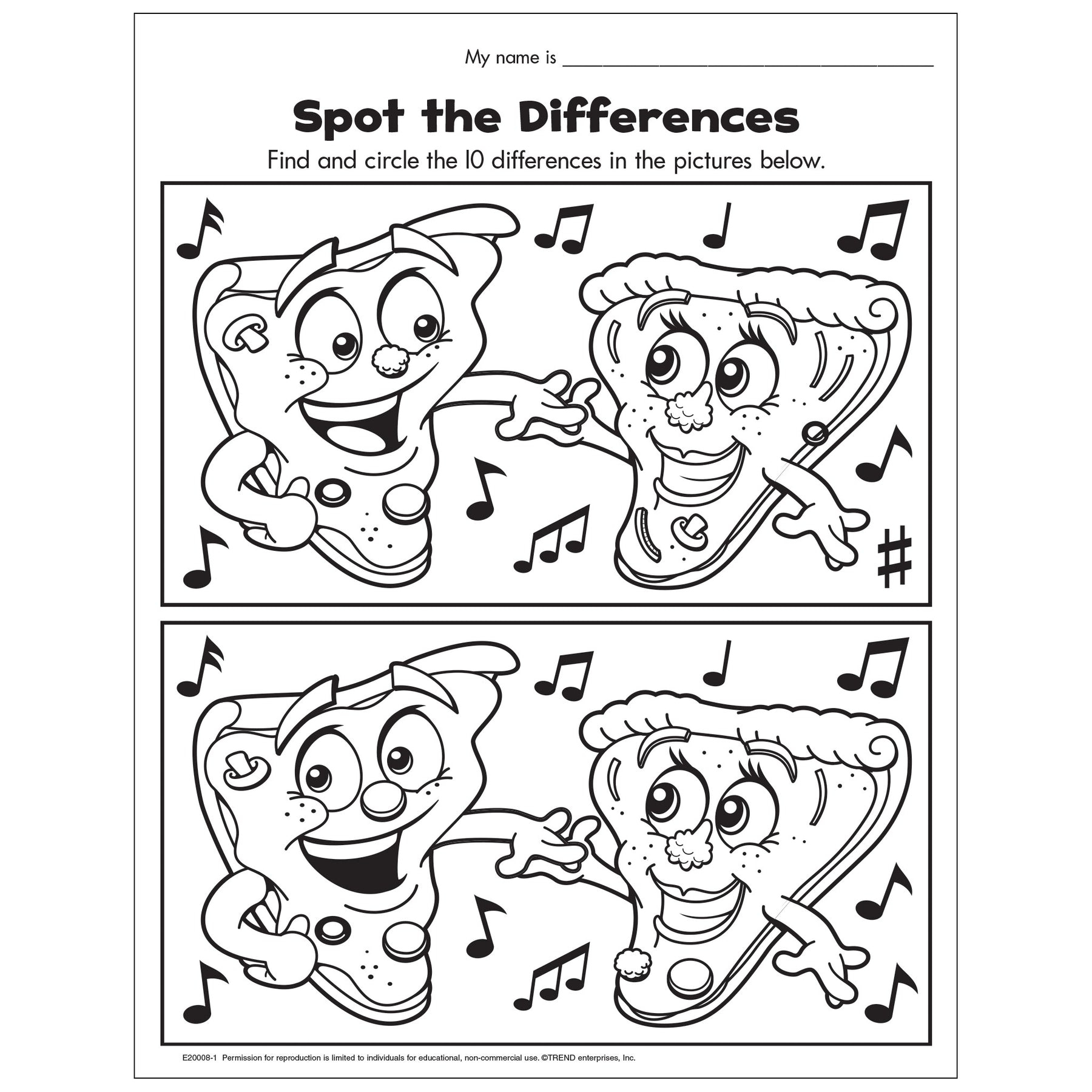 Pin On Free Printable Spot The Difference Puzzles - Worksheets Library for Free Spot The Difference Printable