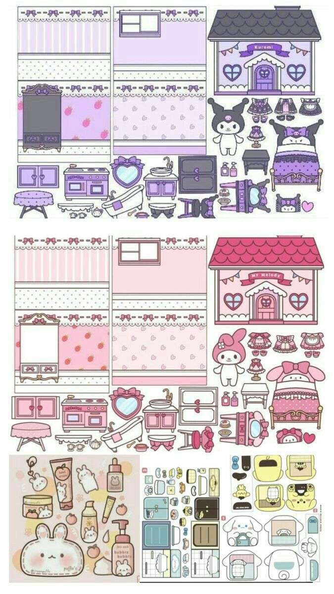 Pinalexis Topham On Calico Critters | Paper Dolls Book, Paper for Kuromi Paper Doll House Printable