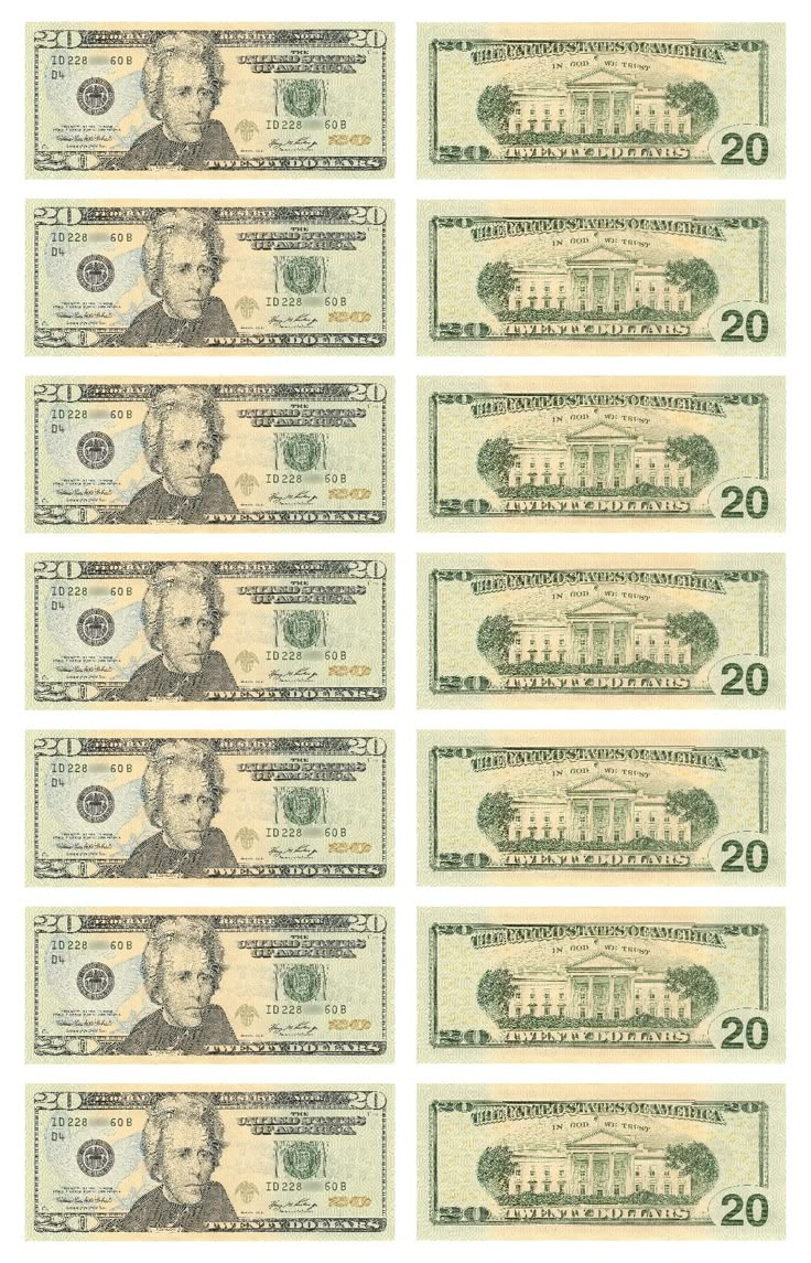 Play Money Actual Size - 10 Free Pdf Printables | Printablee within Printable Fake Money Actual Size Front And Back